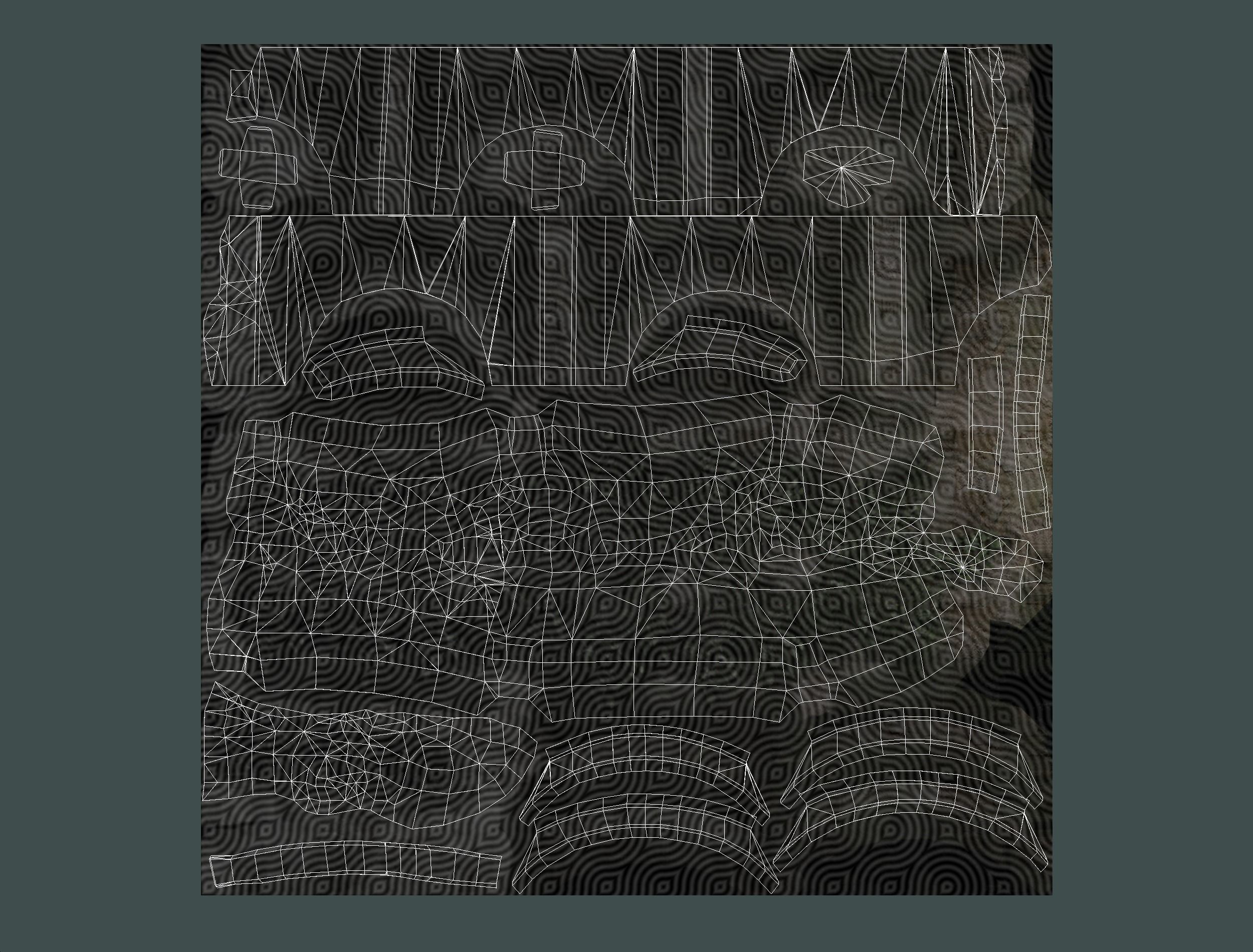 Constructor Ancient Jungle Portal Ruins Rocks Low-poly 3D model_32