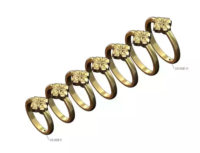 Vintage rosette ornament fashion band US sizes 5to11