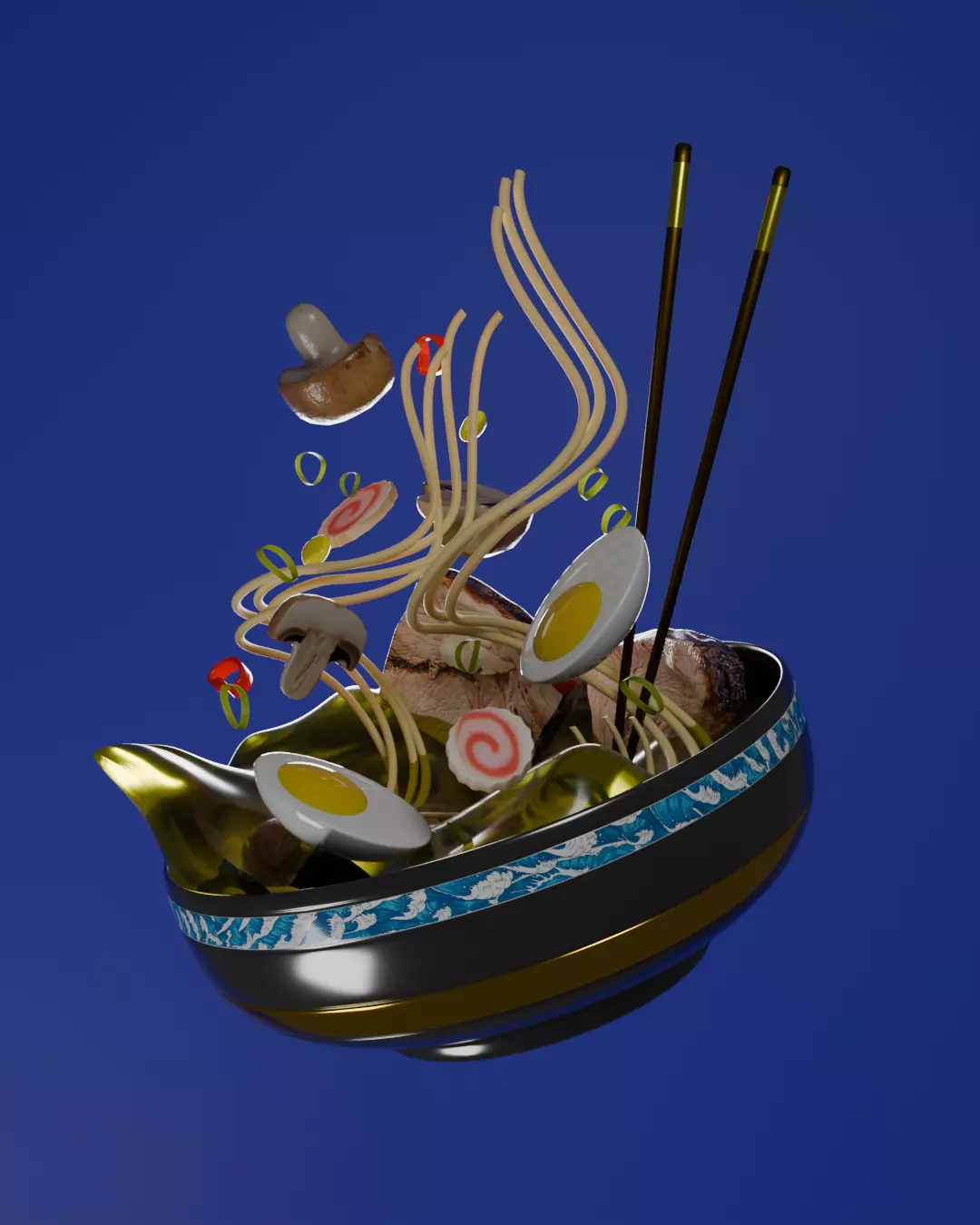 Dynamic ramen Free 3D model