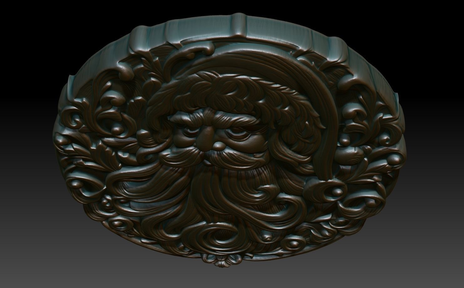 Santa Claus basrelief 09 240718 3D print model_3