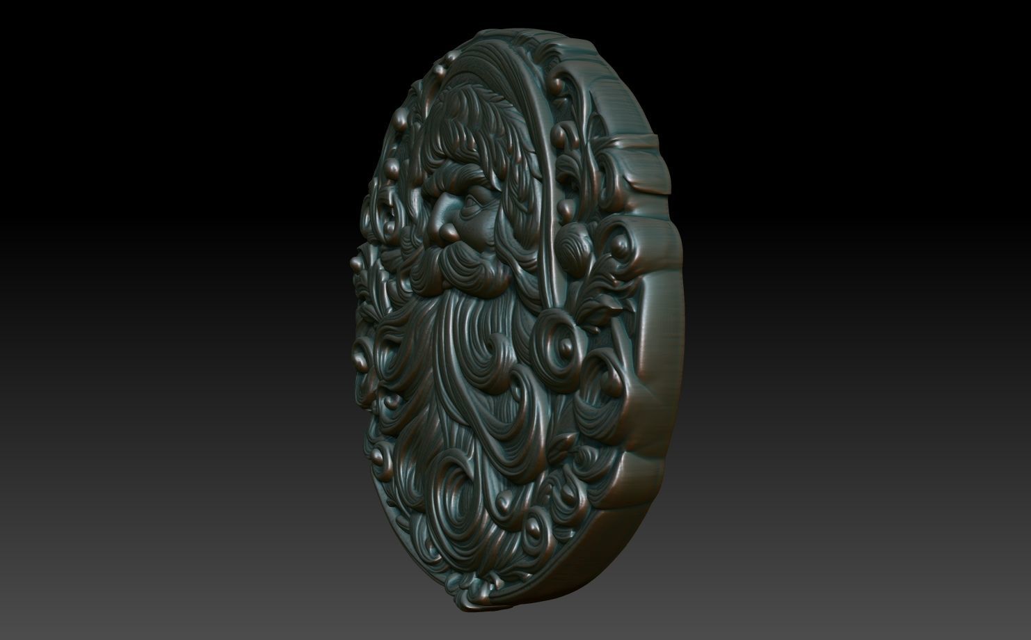 Santa Claus basrelief 09 240718 3D print model_1