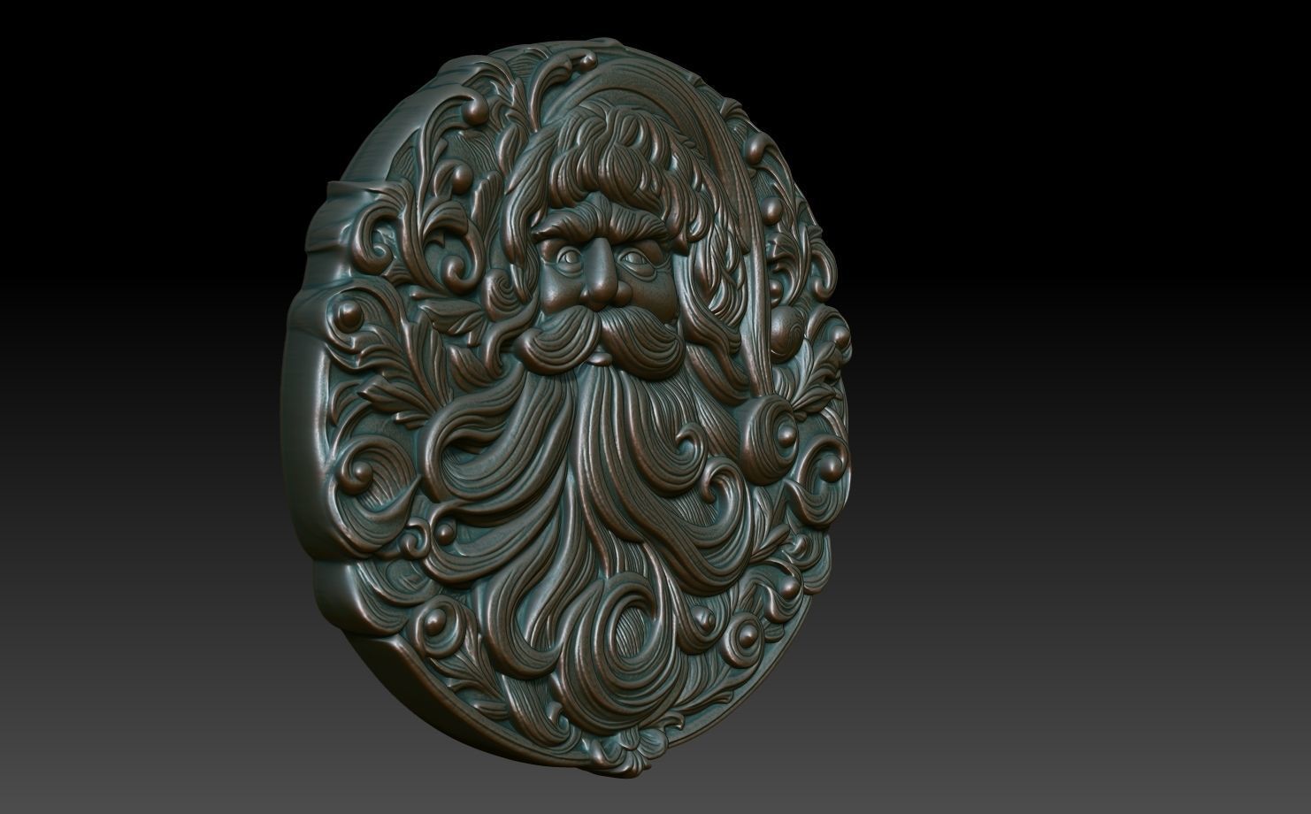 Santa Claus basrelief 09 240718 3D print model_2
