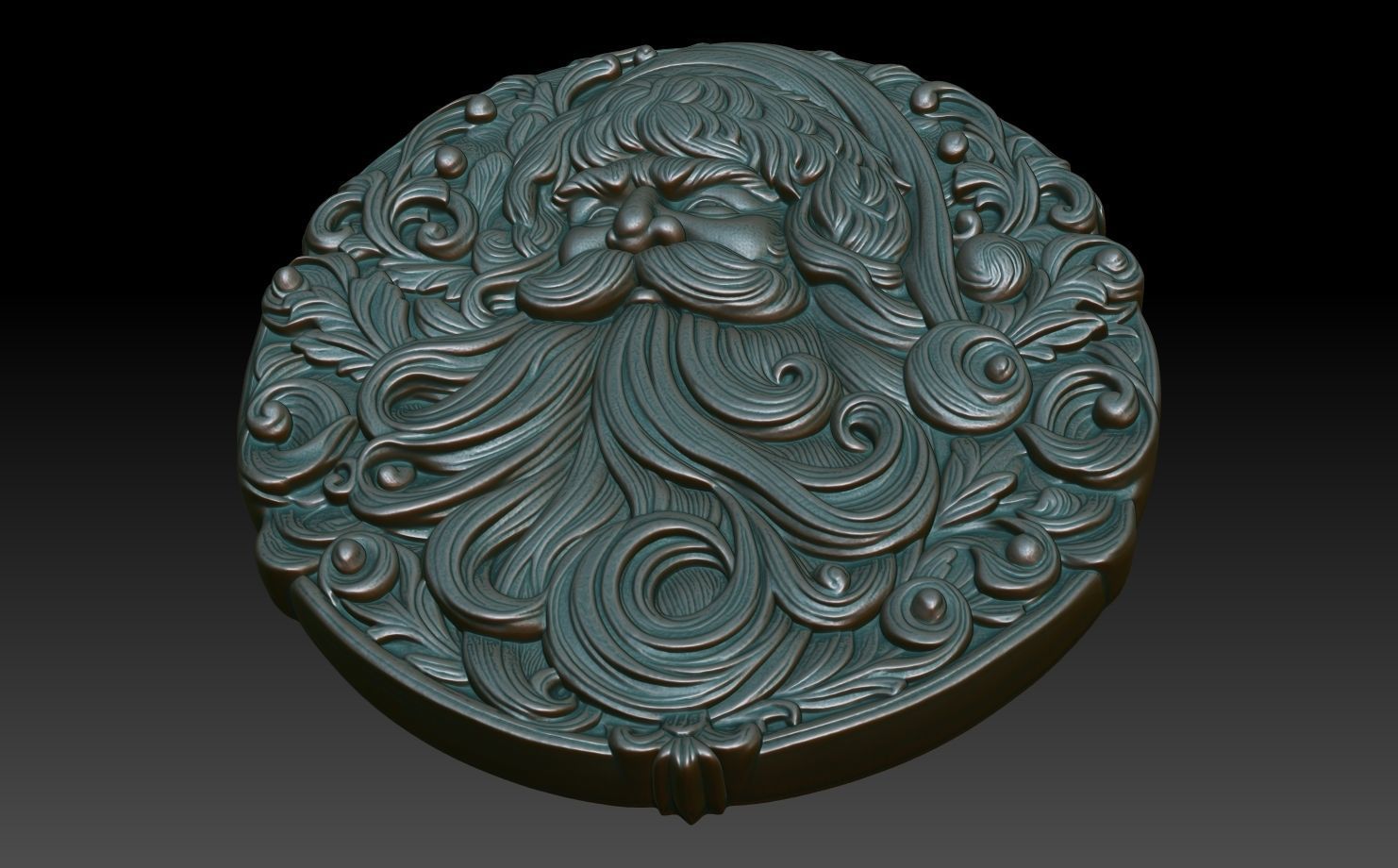 Santa Claus basrelief 09 240718 3D print model_4