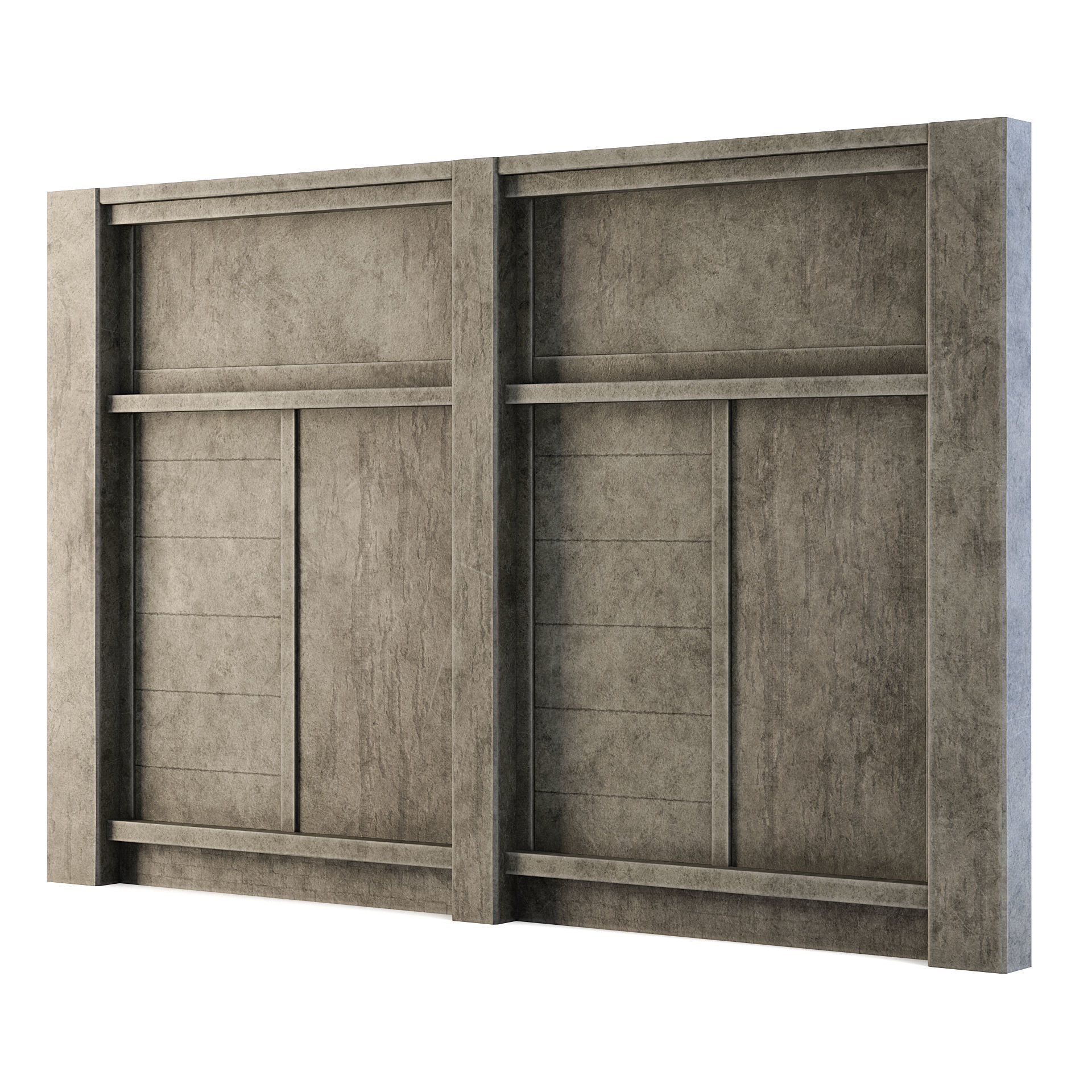 Factory Front Wall 3D model_2