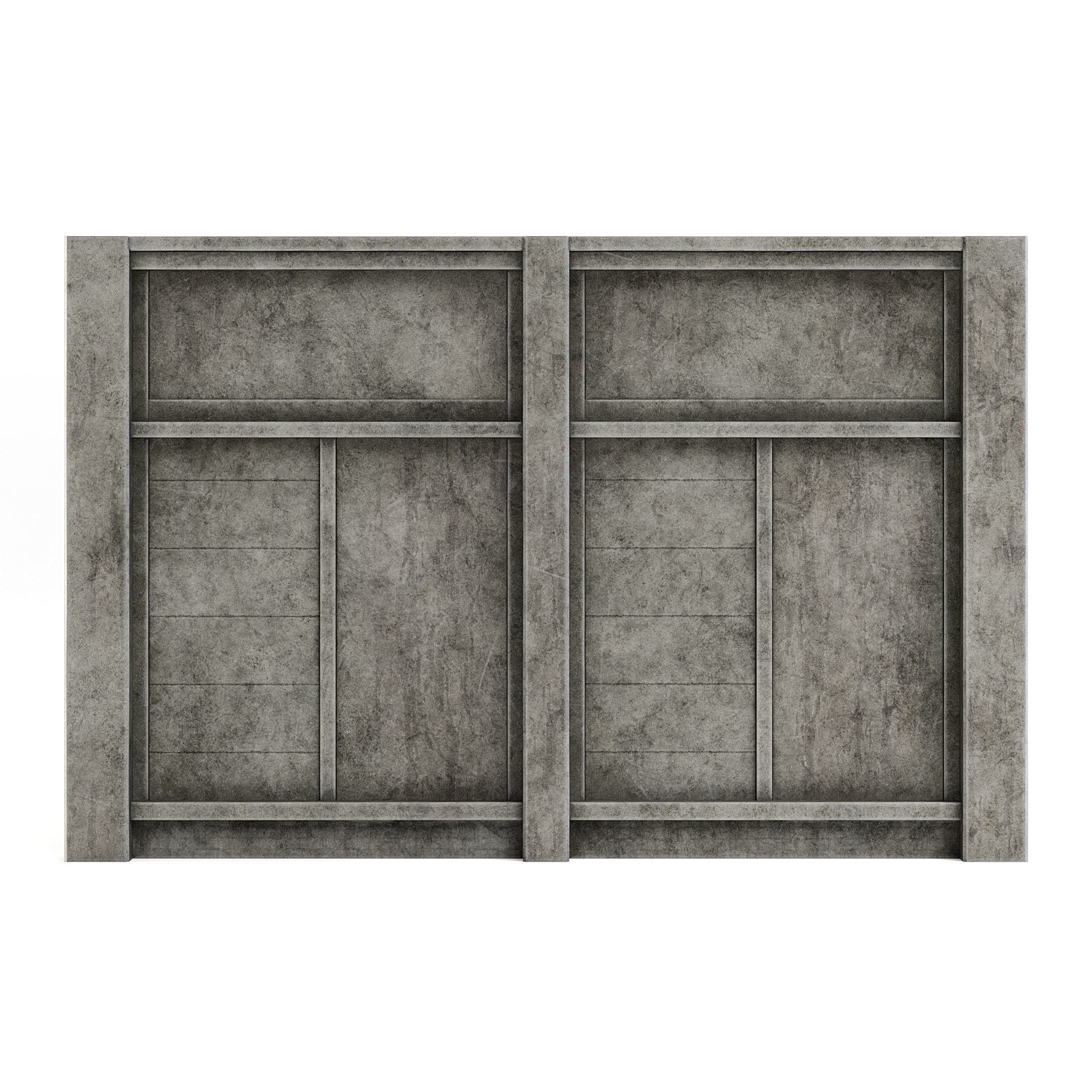 Factory Front Wall 3D model_4