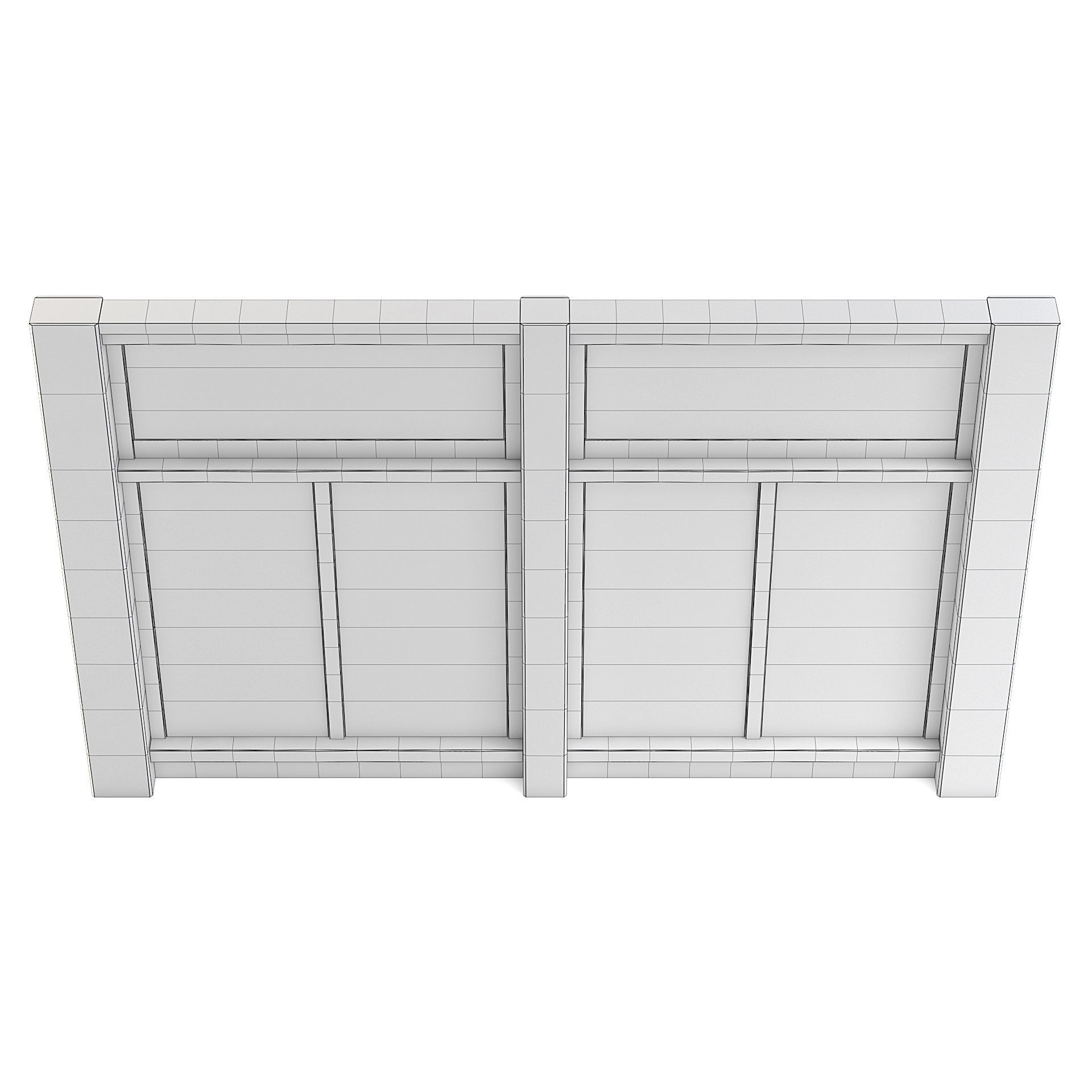 Factory Front Wall 3D model_7