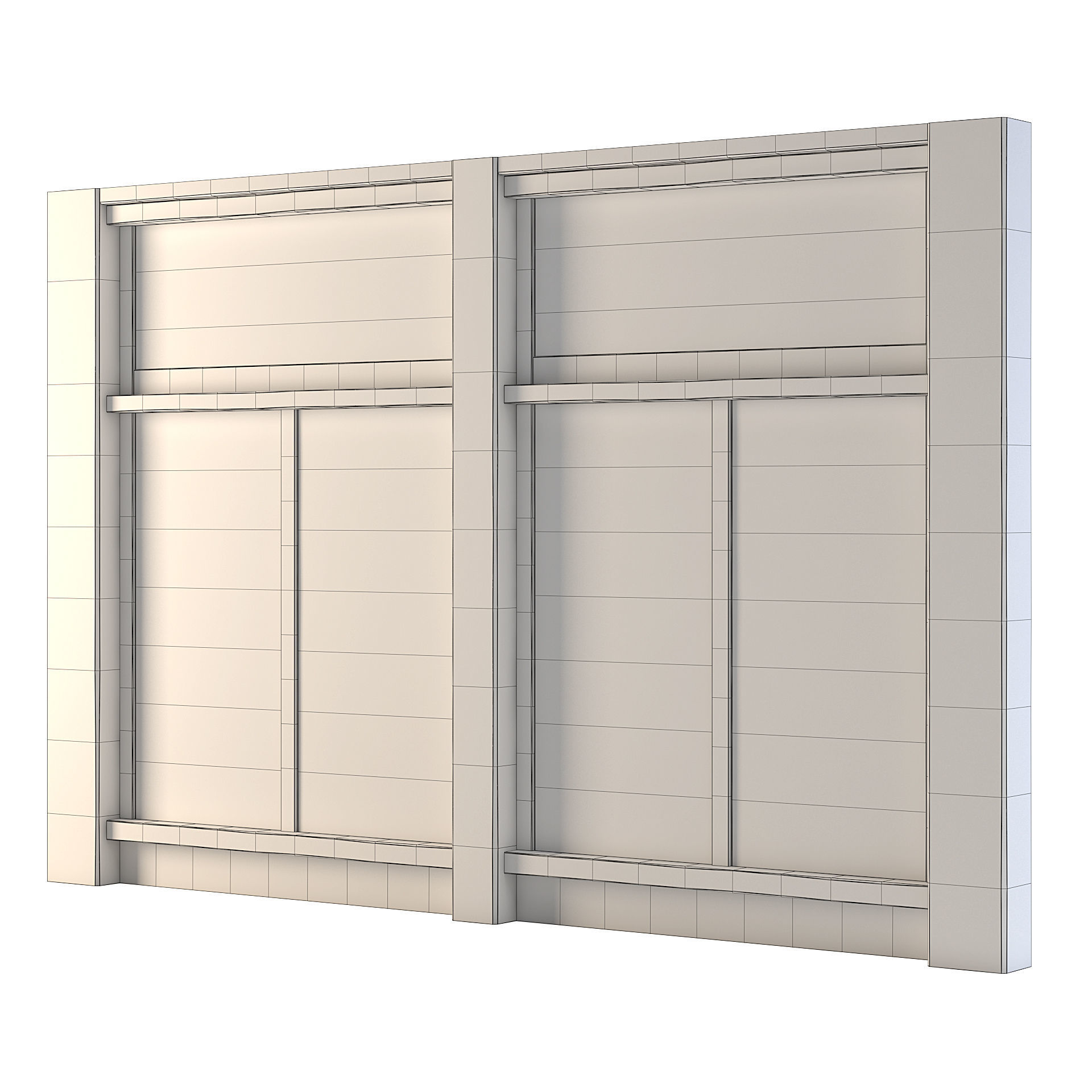 Factory Front Wall 3D model_3