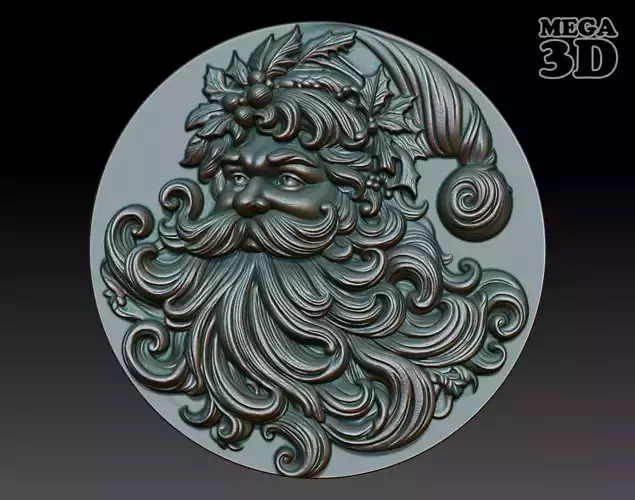 Santa Claus basrelief 08 240718 3D print model