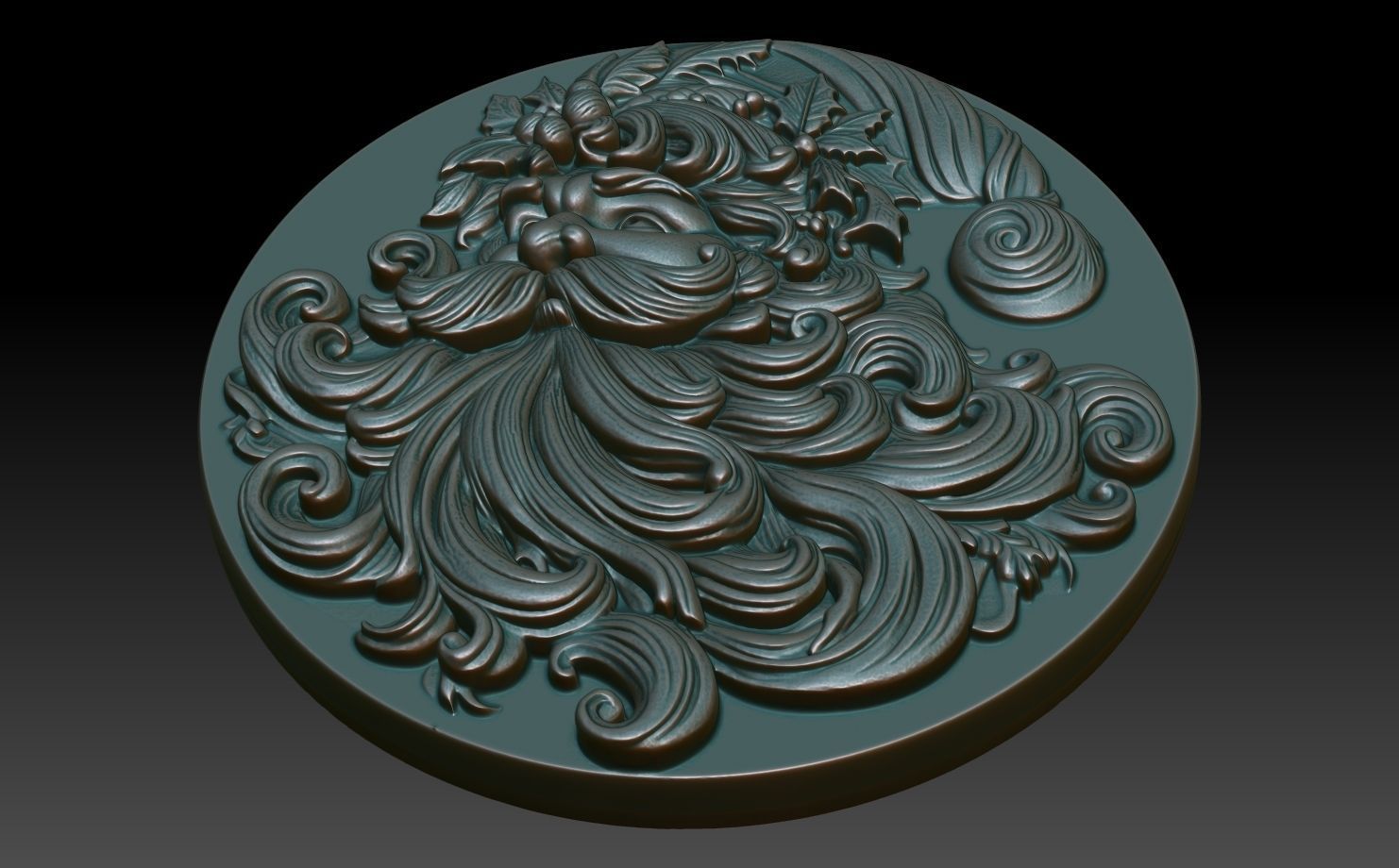 Santa Claus basrelief 08 240718 3D print model_4