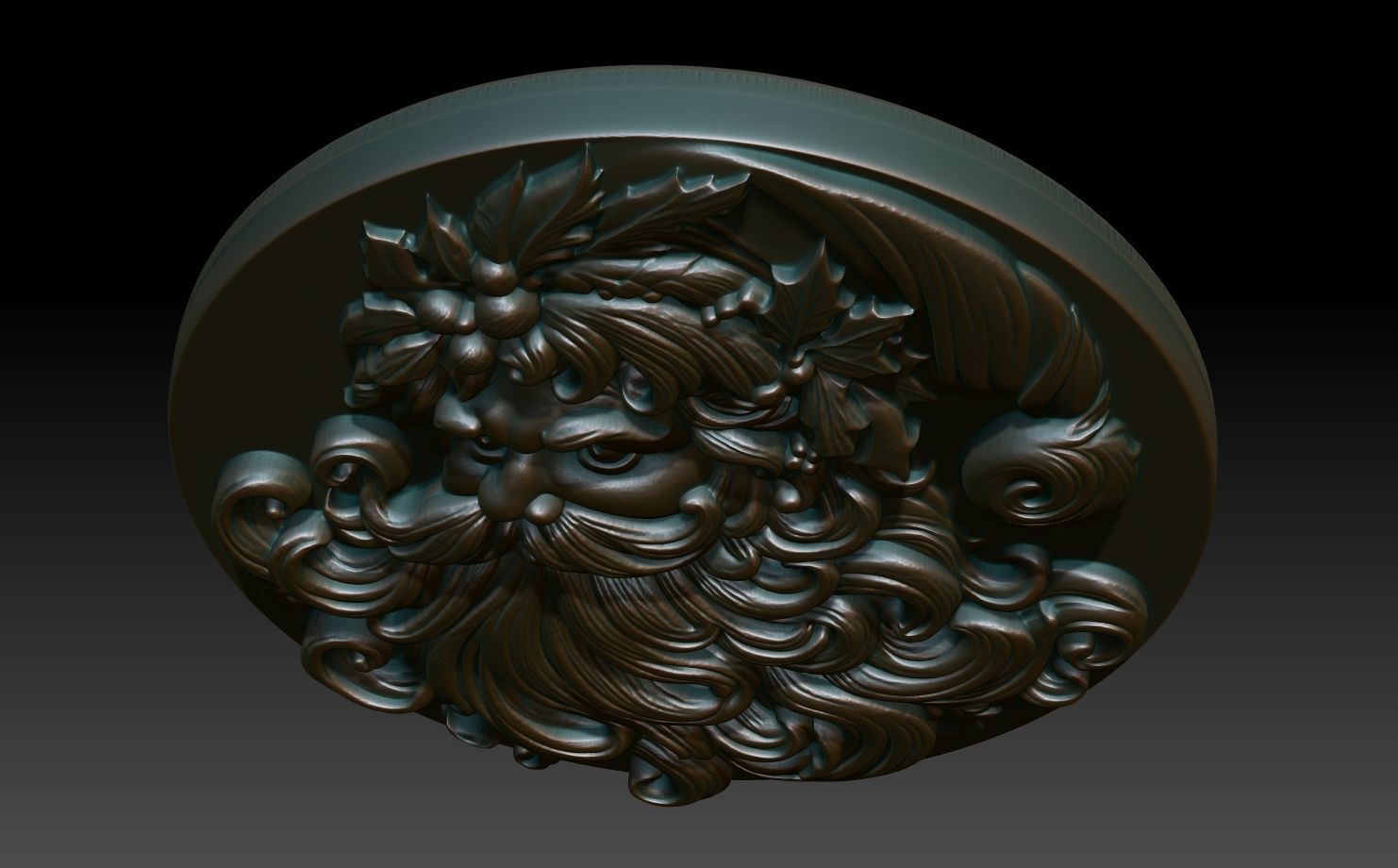 Santa Claus basrelief 08 240718 3D print model_3