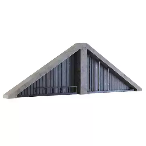 Factory Front Wall Triangle 3D model