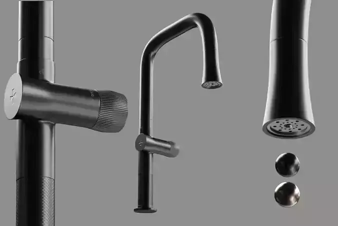 Kitchen Modern Metallic and Copper Faucet - 01