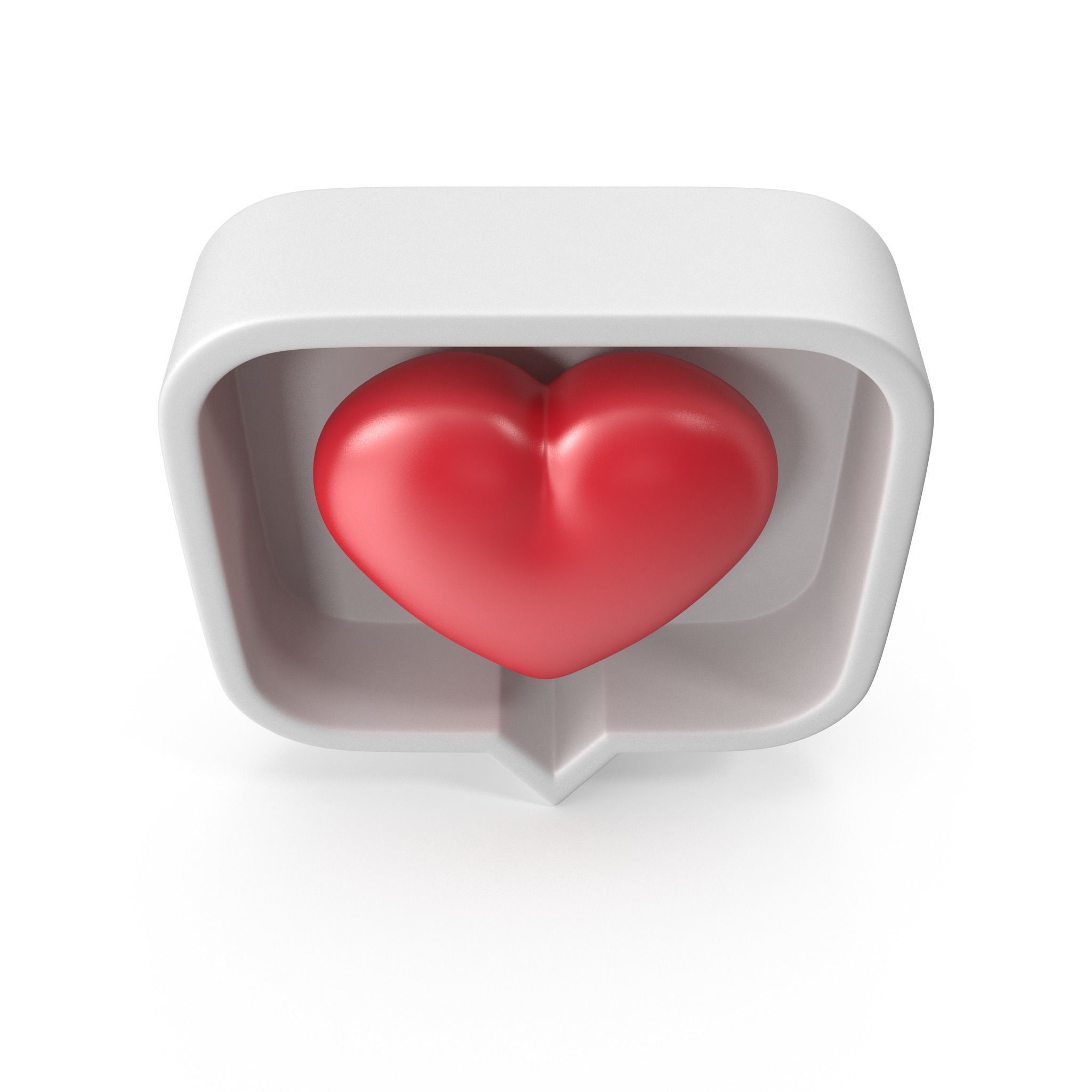Like Heart Cartoon Low-poly 3D model_2