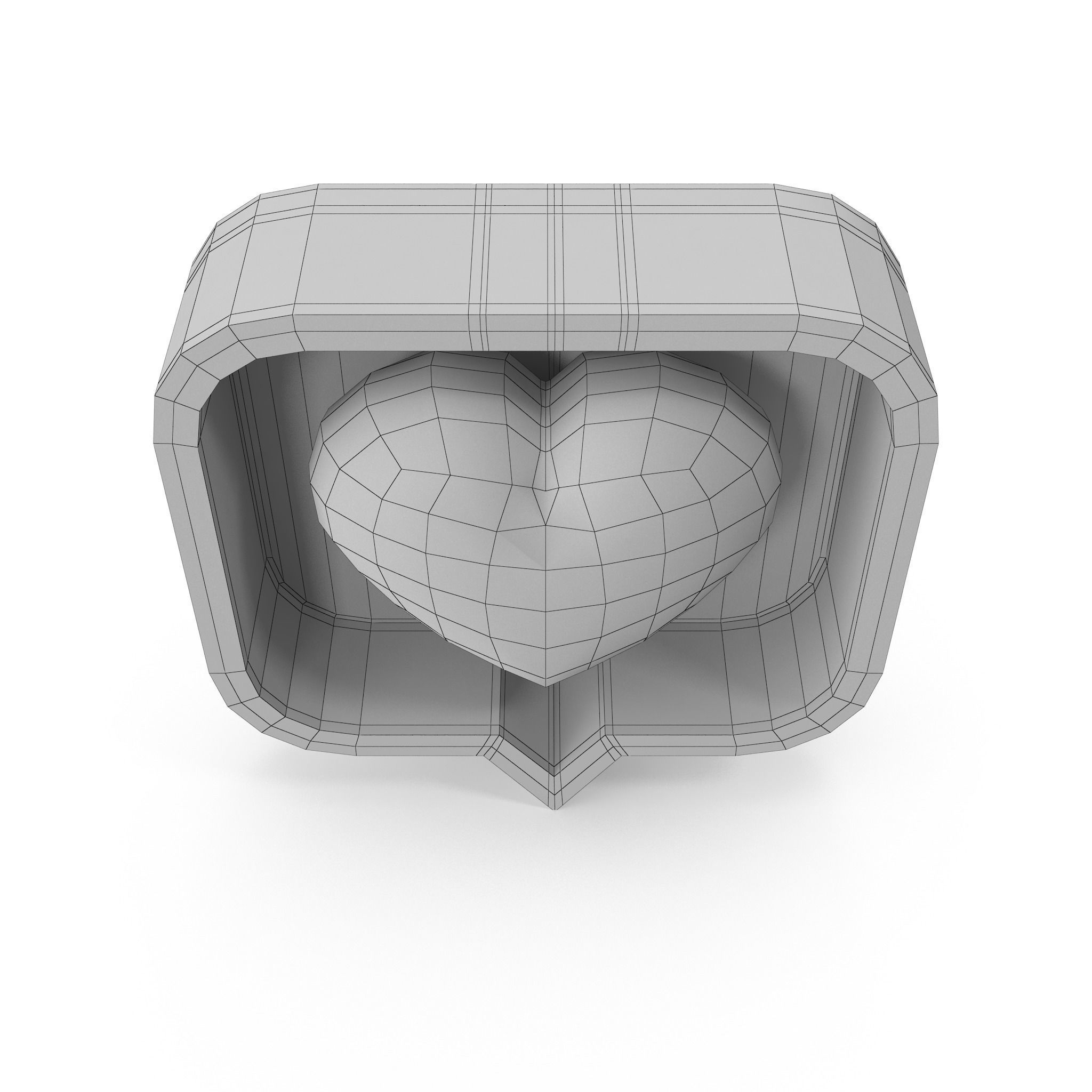 Like Heart Cartoon Low-poly 3D model_20