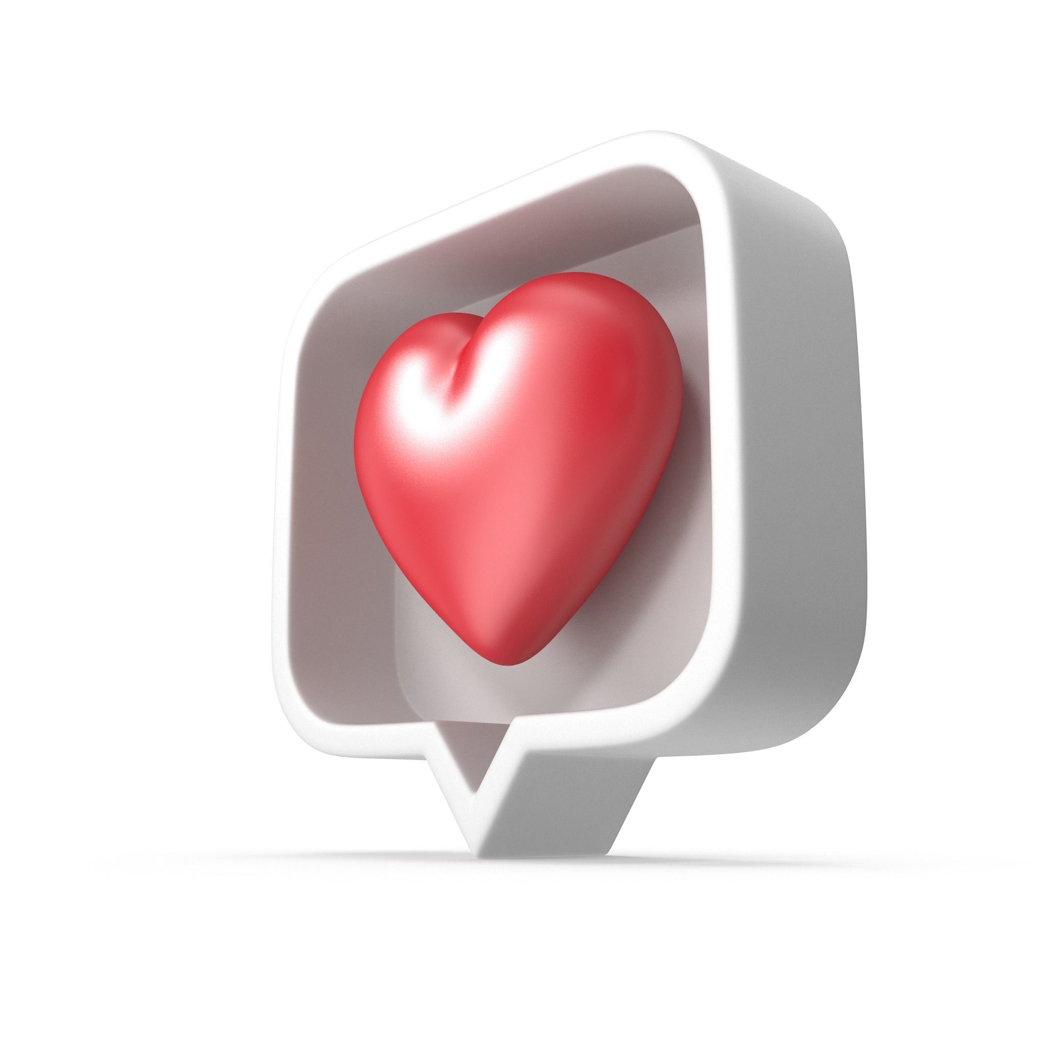 Like Heart Cartoon Low-poly 3D model_17