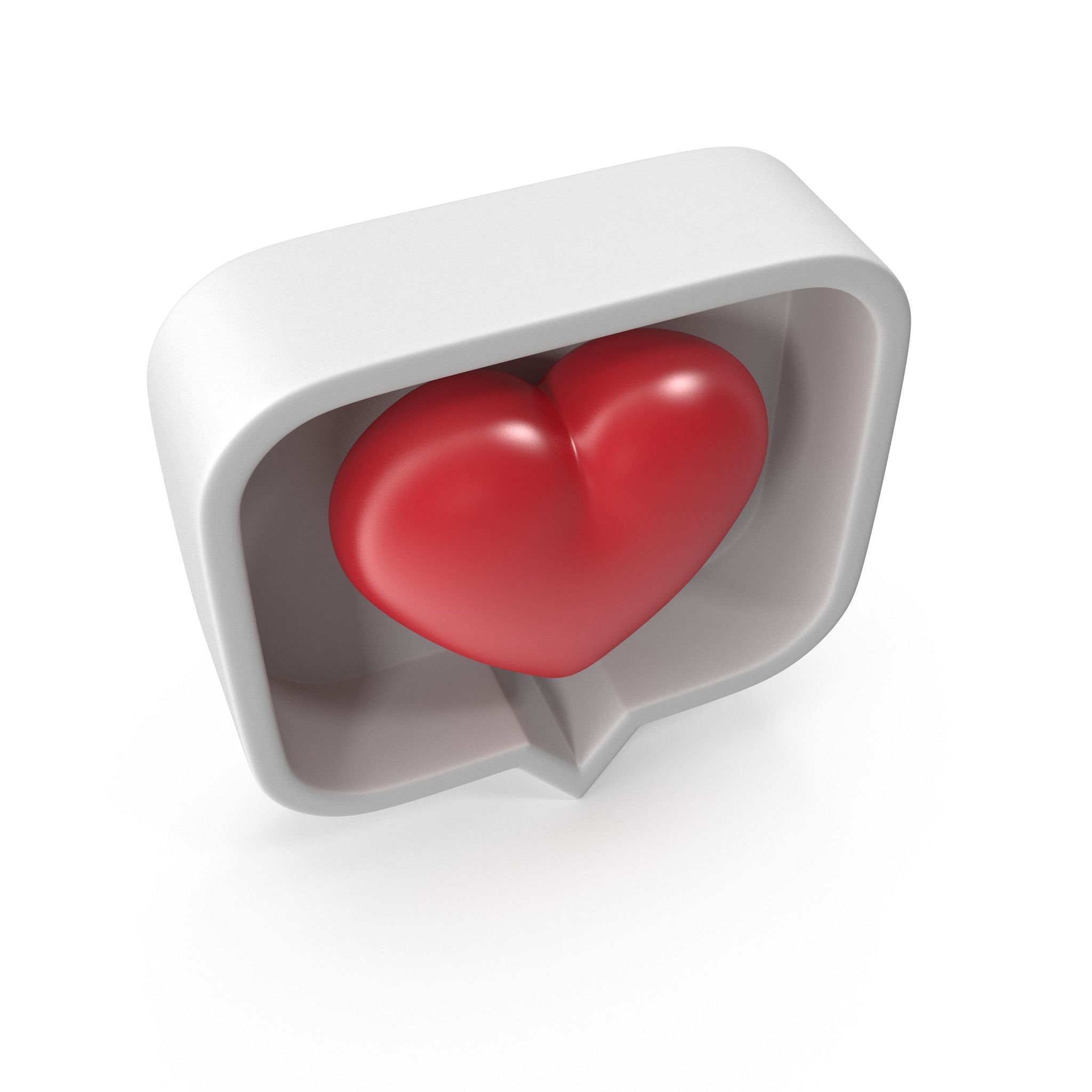 Like Heart Cartoon Low-poly 3D model_4