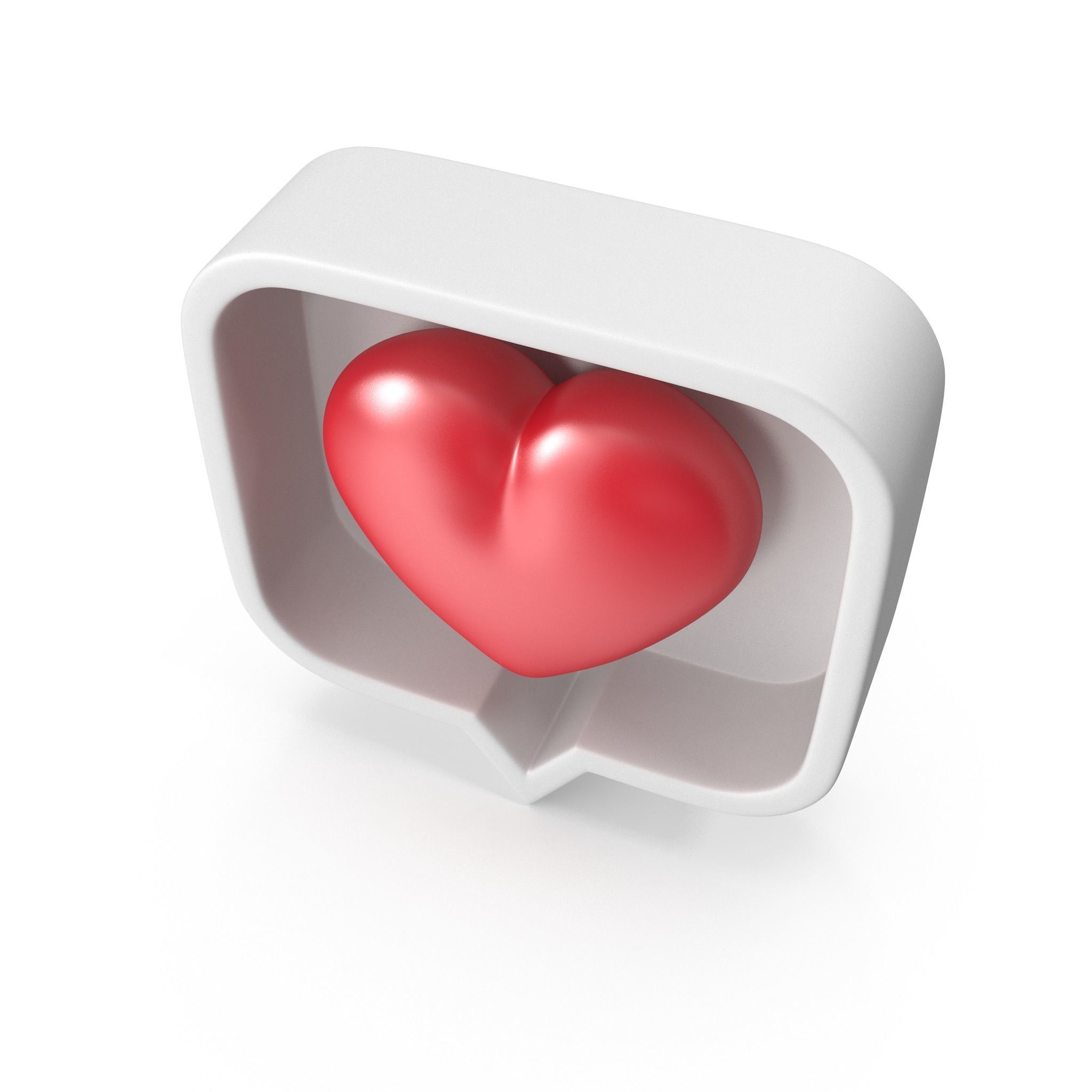 Like Heart Cartoon Low-poly 3D model_3