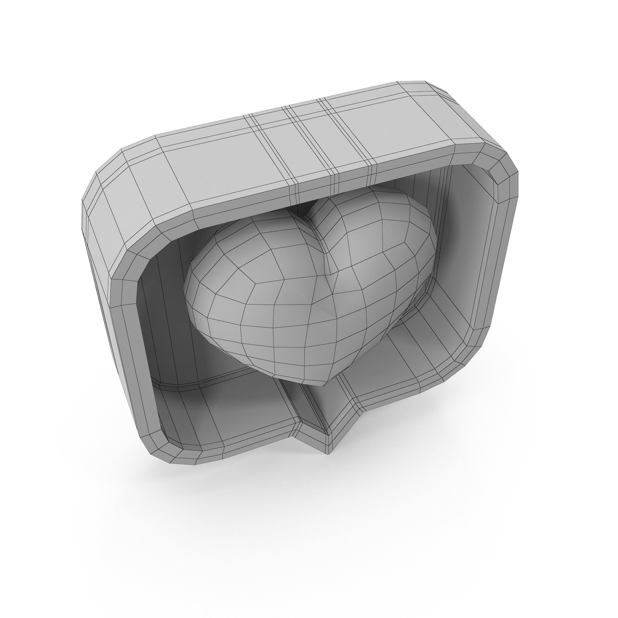 Like Heart Cartoon Low-poly 3D model_22