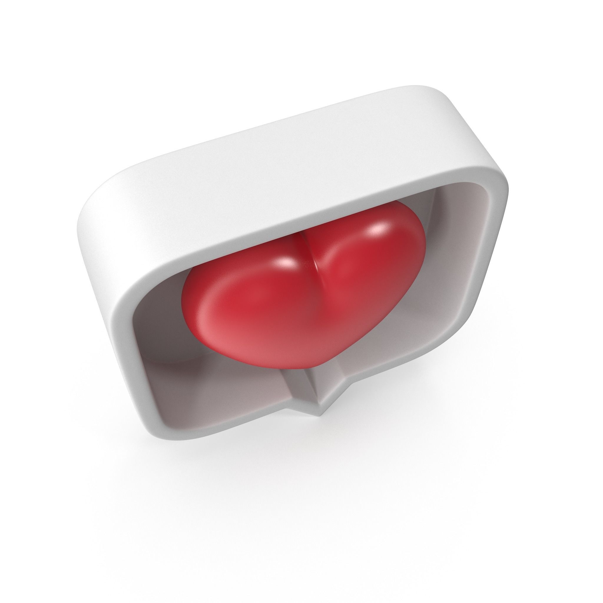 Like Heart Cartoon Low-poly 3D model_1