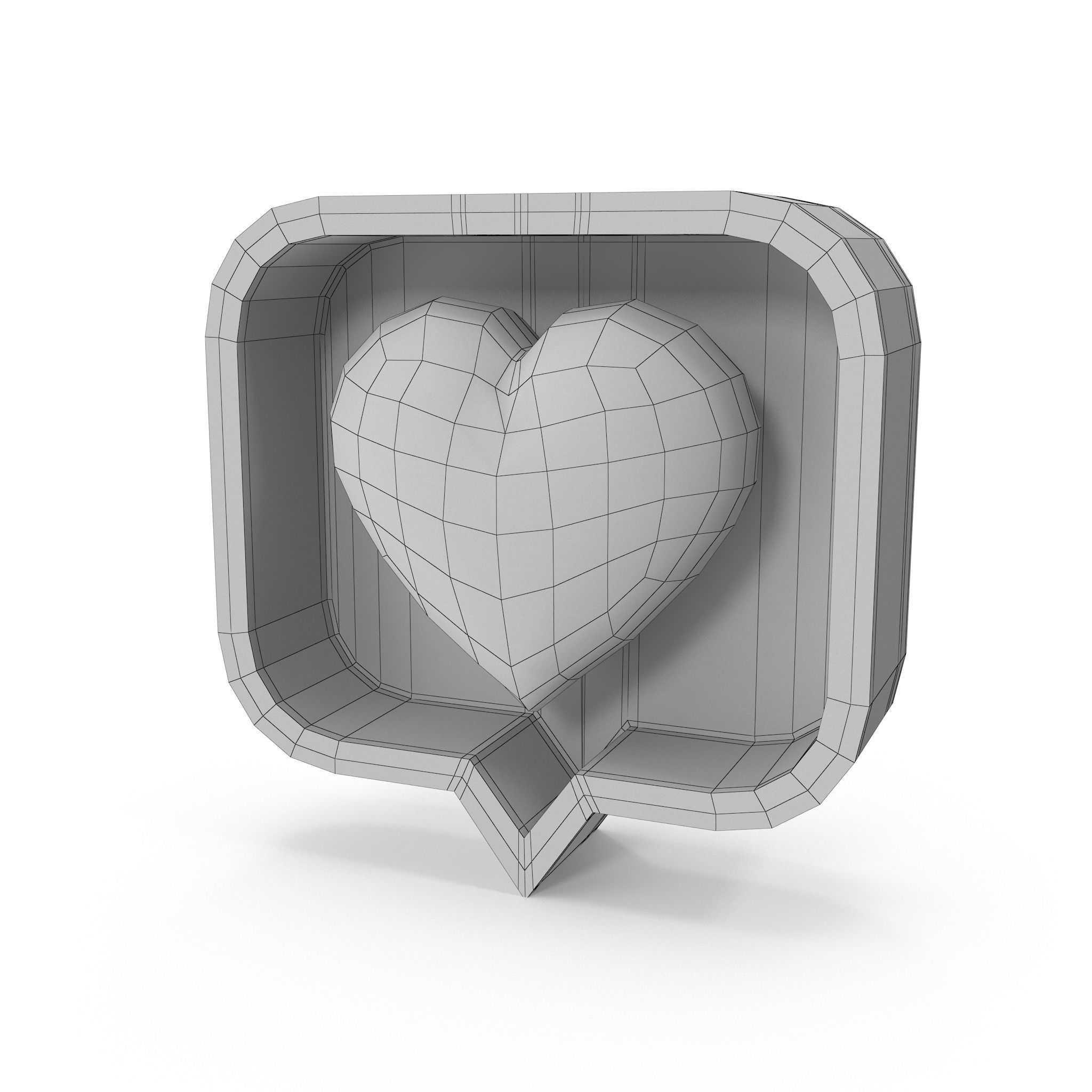 Like Heart Cartoon Low-poly 3D model_29