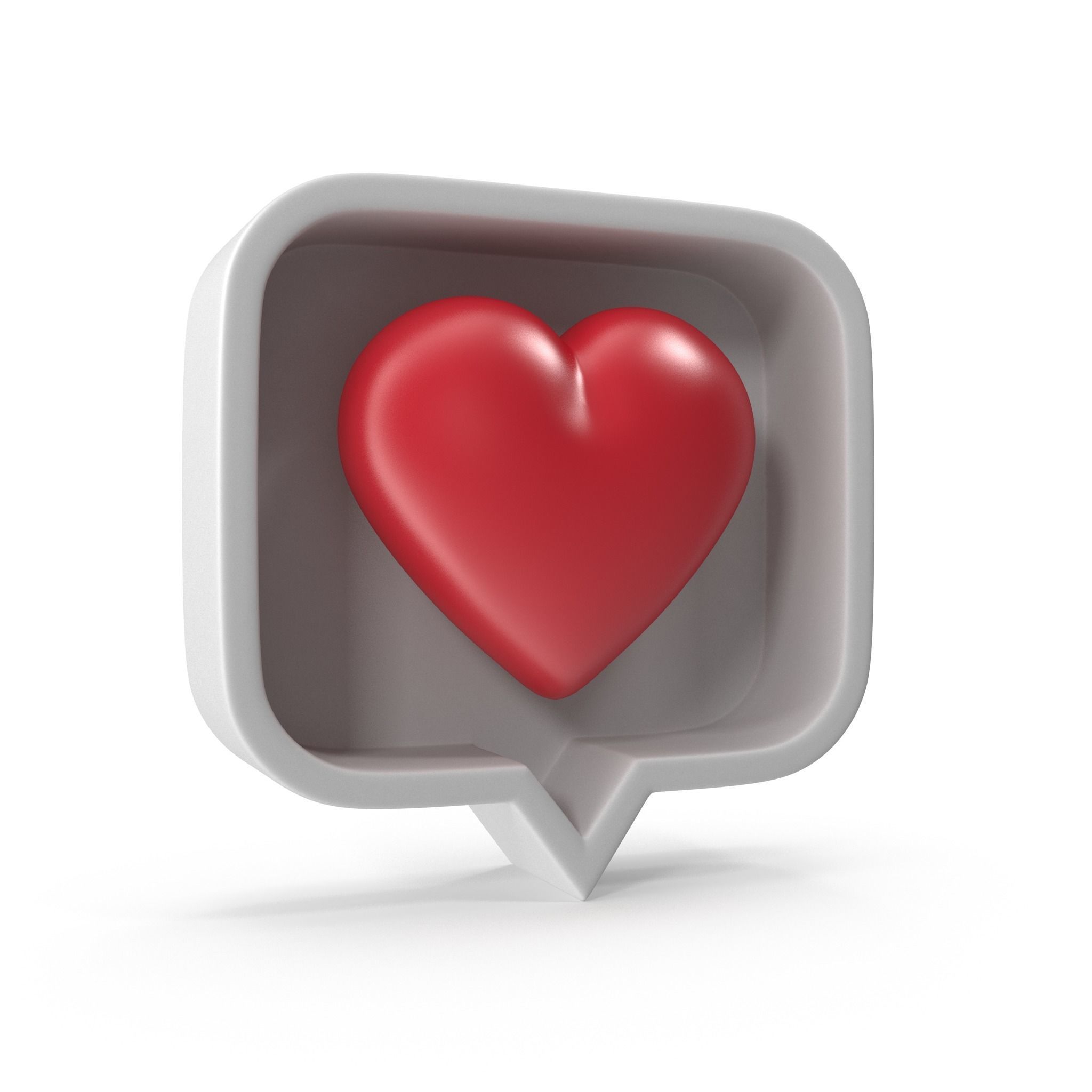 Like Heart Cartoon Low-poly 3D model_15