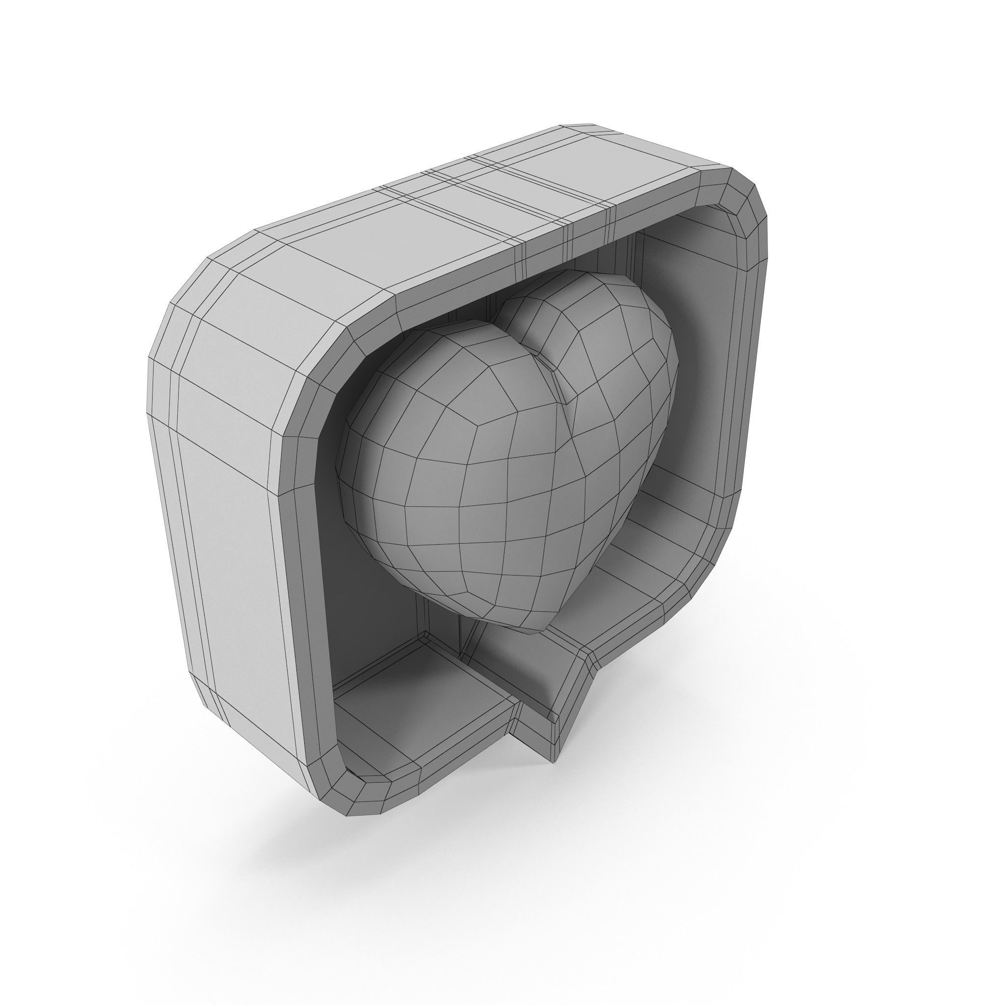 Like Heart Cartoon Low-poly 3D model_25