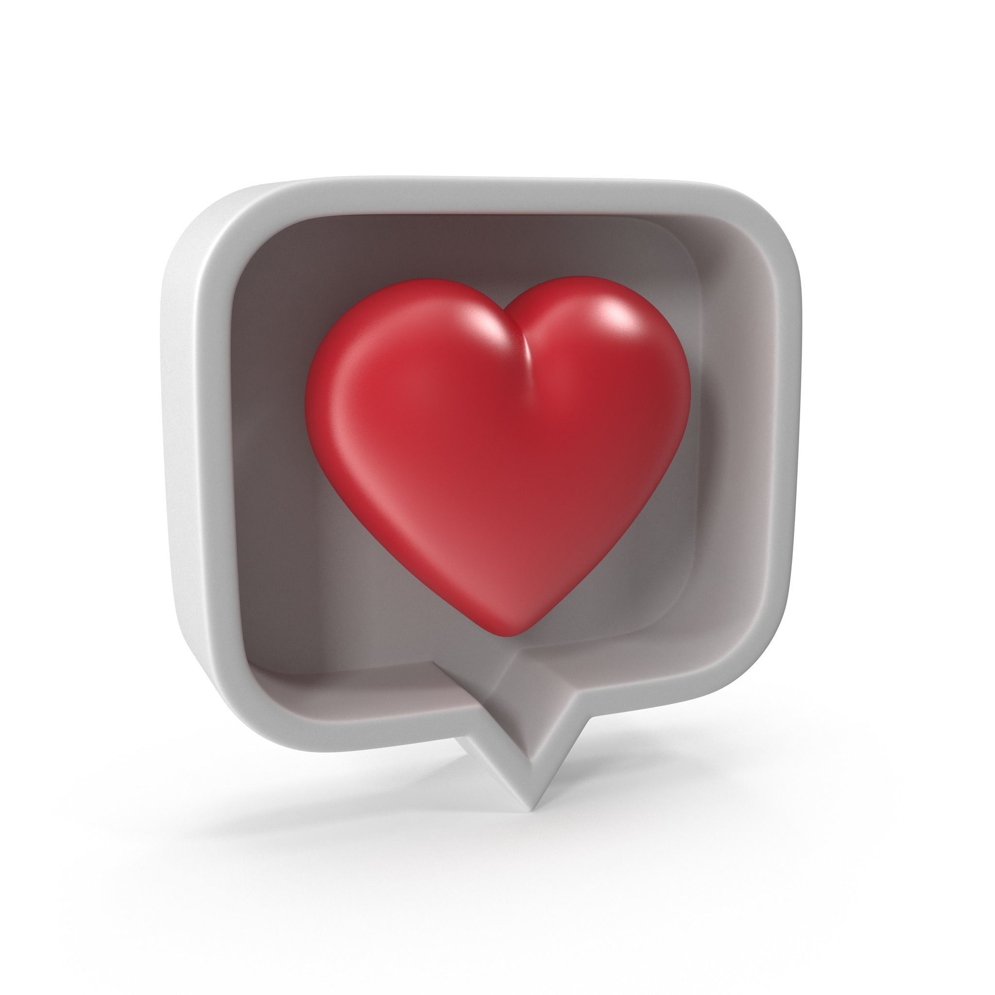 Like Heart Cartoon Low-poly 3D model_12