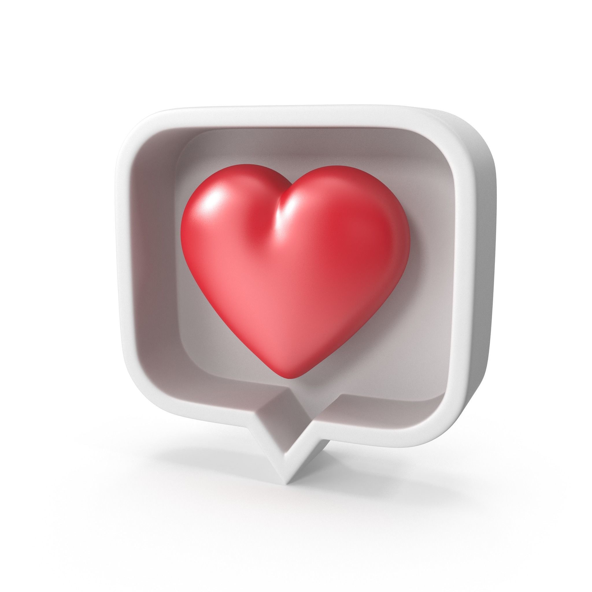 Like Heart Cartoon Low-poly 3D model_11
