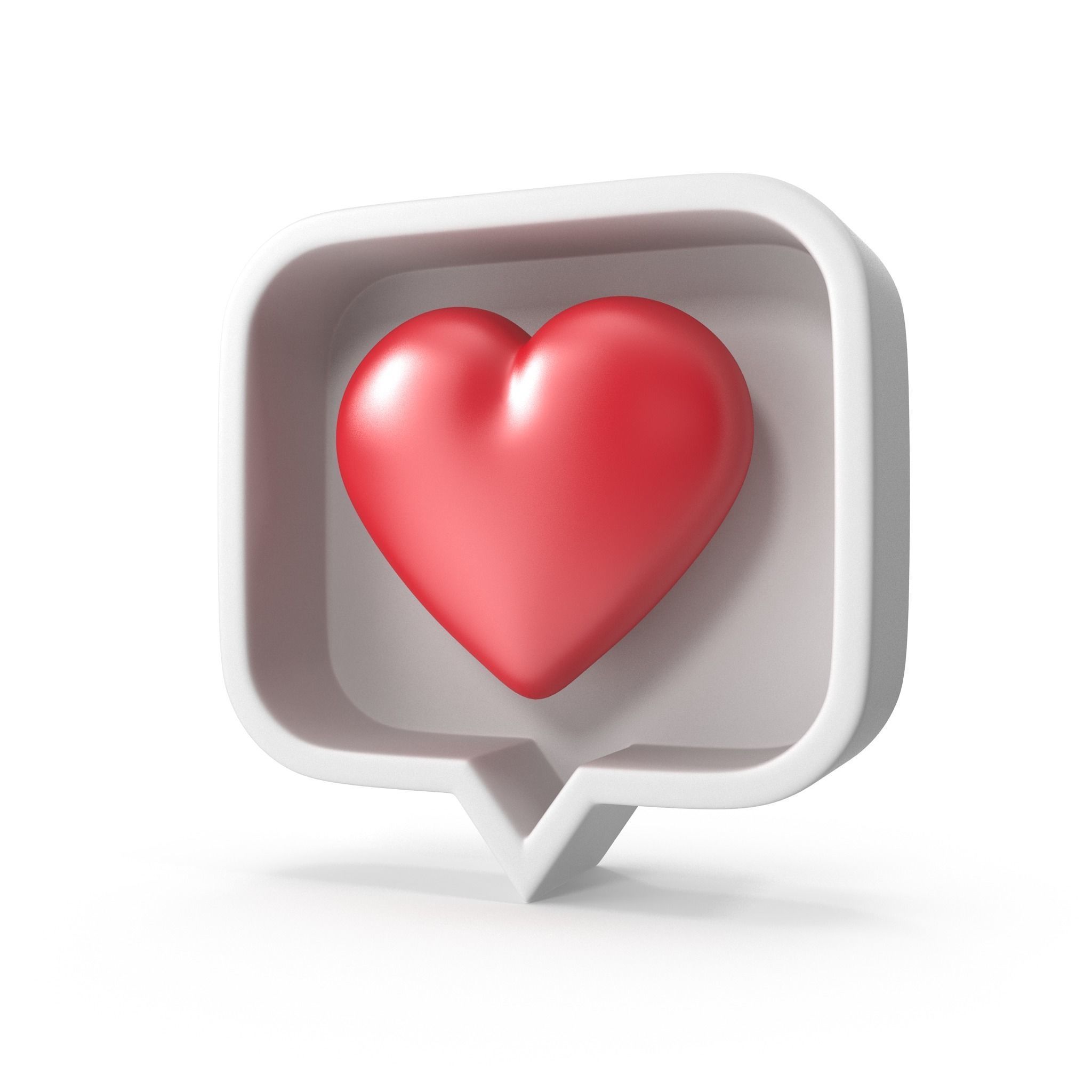 Like Heart Cartoon Low-poly 3D model_14