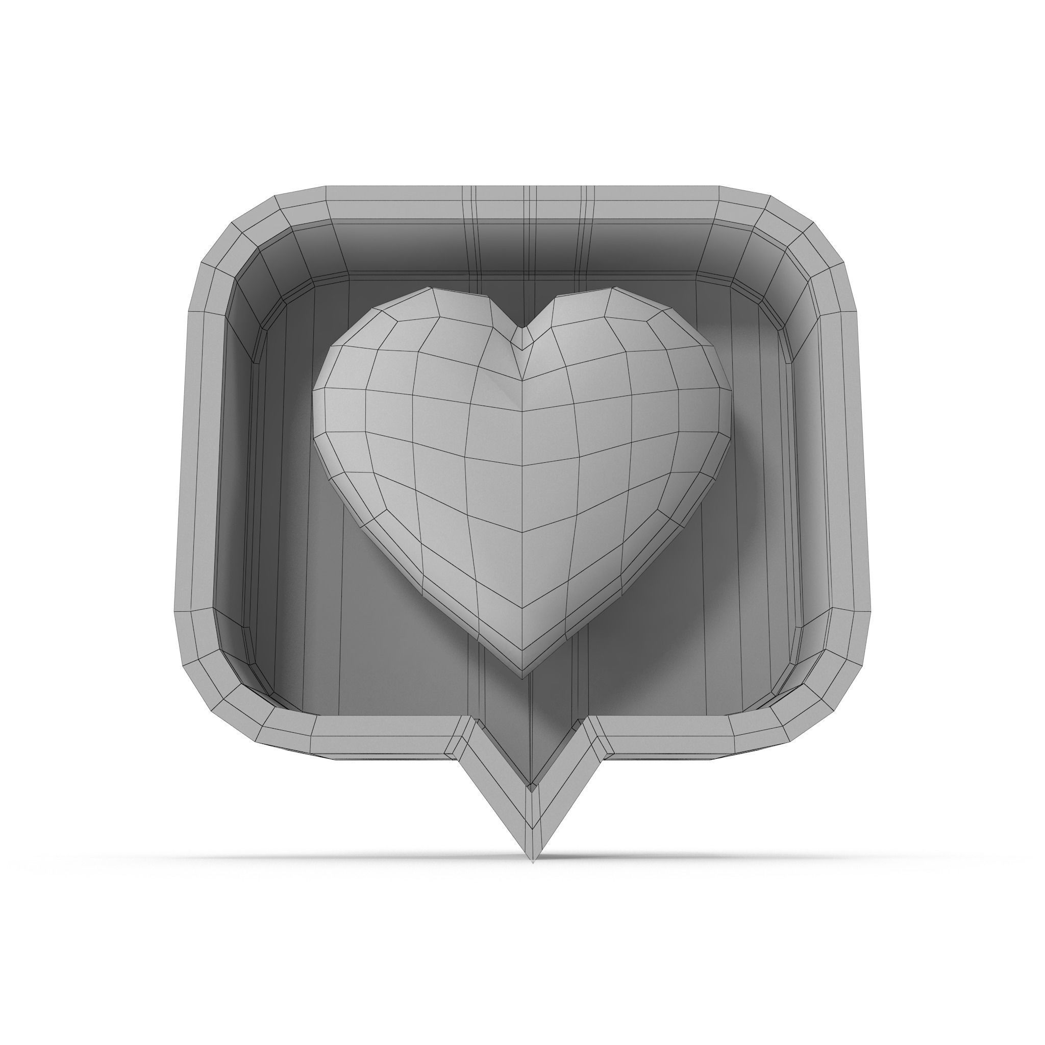 Like Heart Cartoon Low-poly 3D model_34