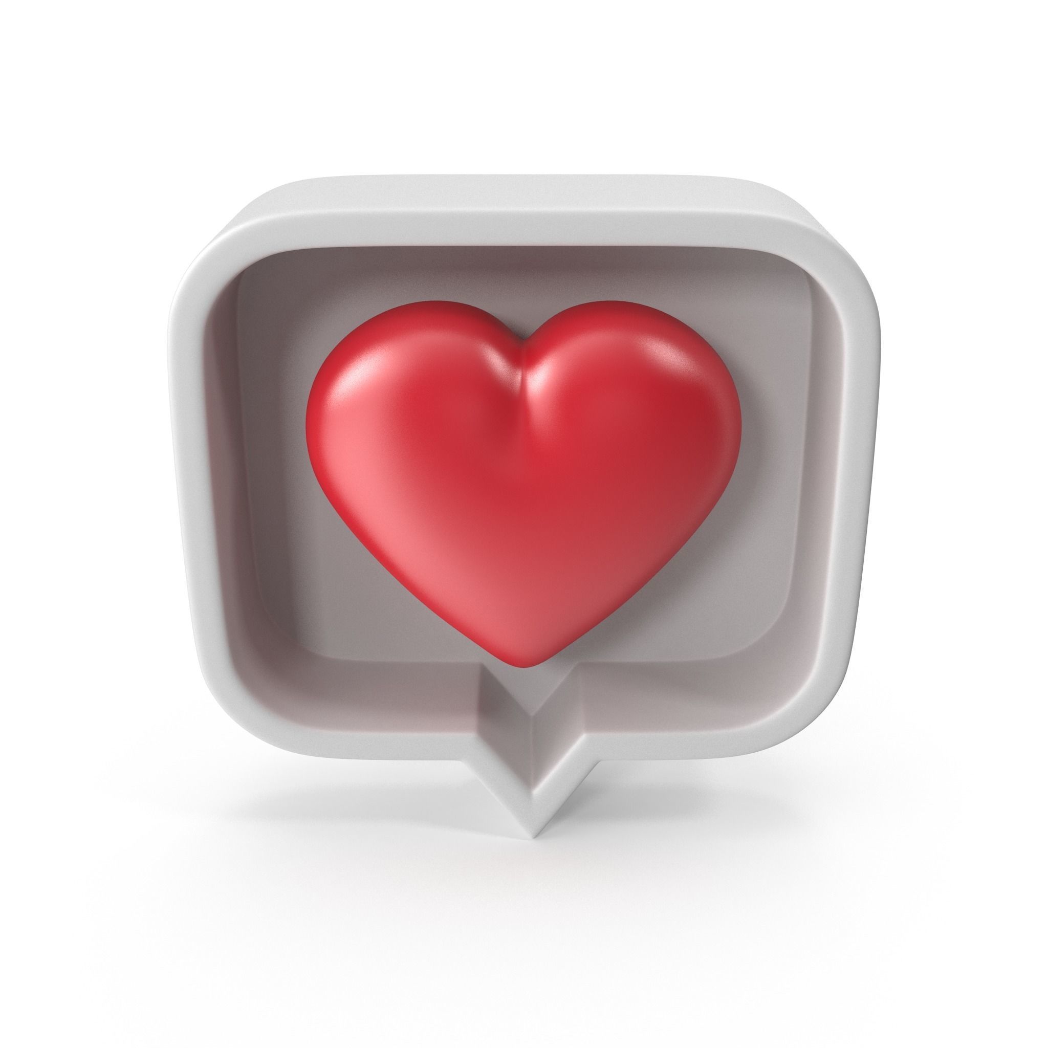 Like Heart Cartoon Low-poly 3D model_8