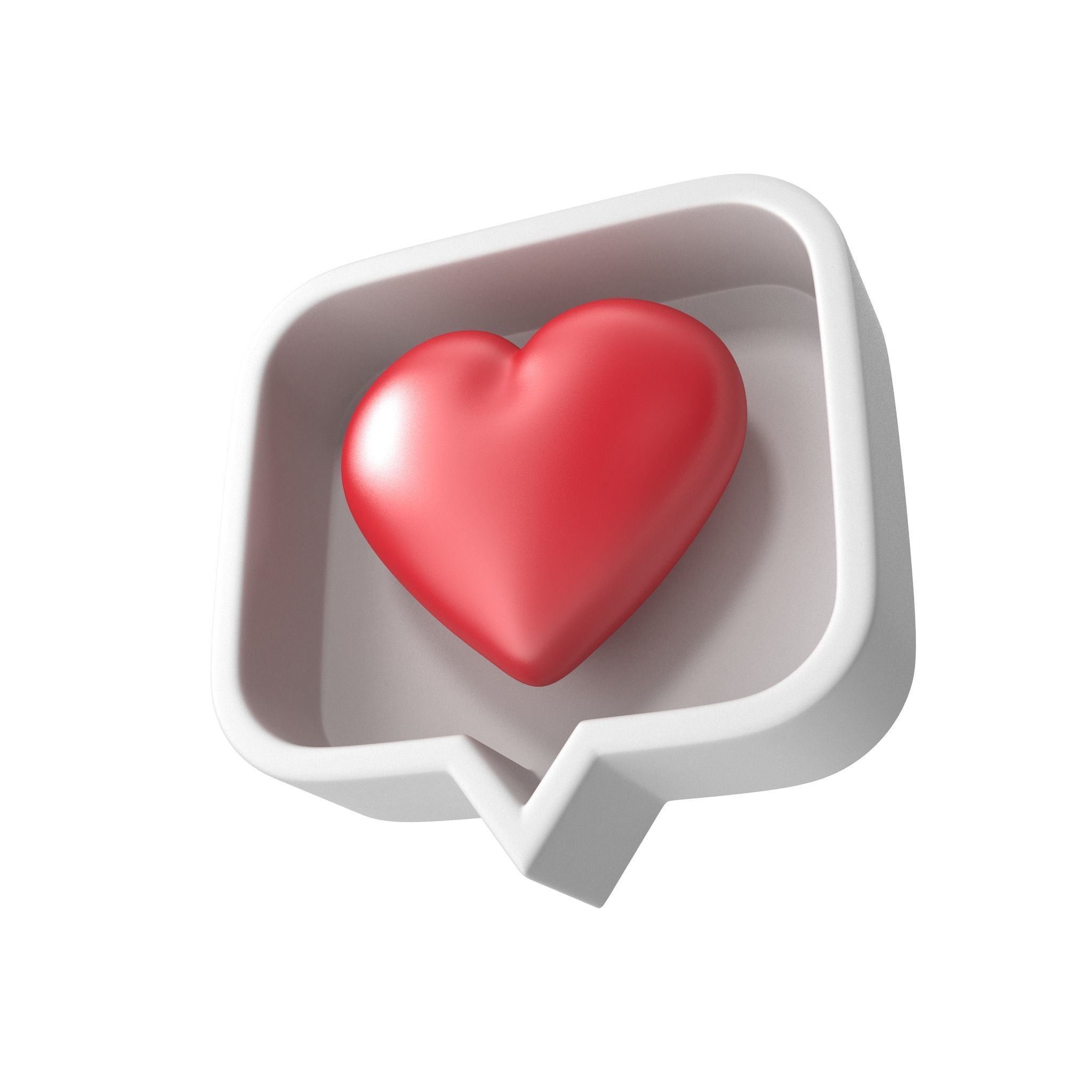 Like Heart Cartoon Low-poly 3D model_18