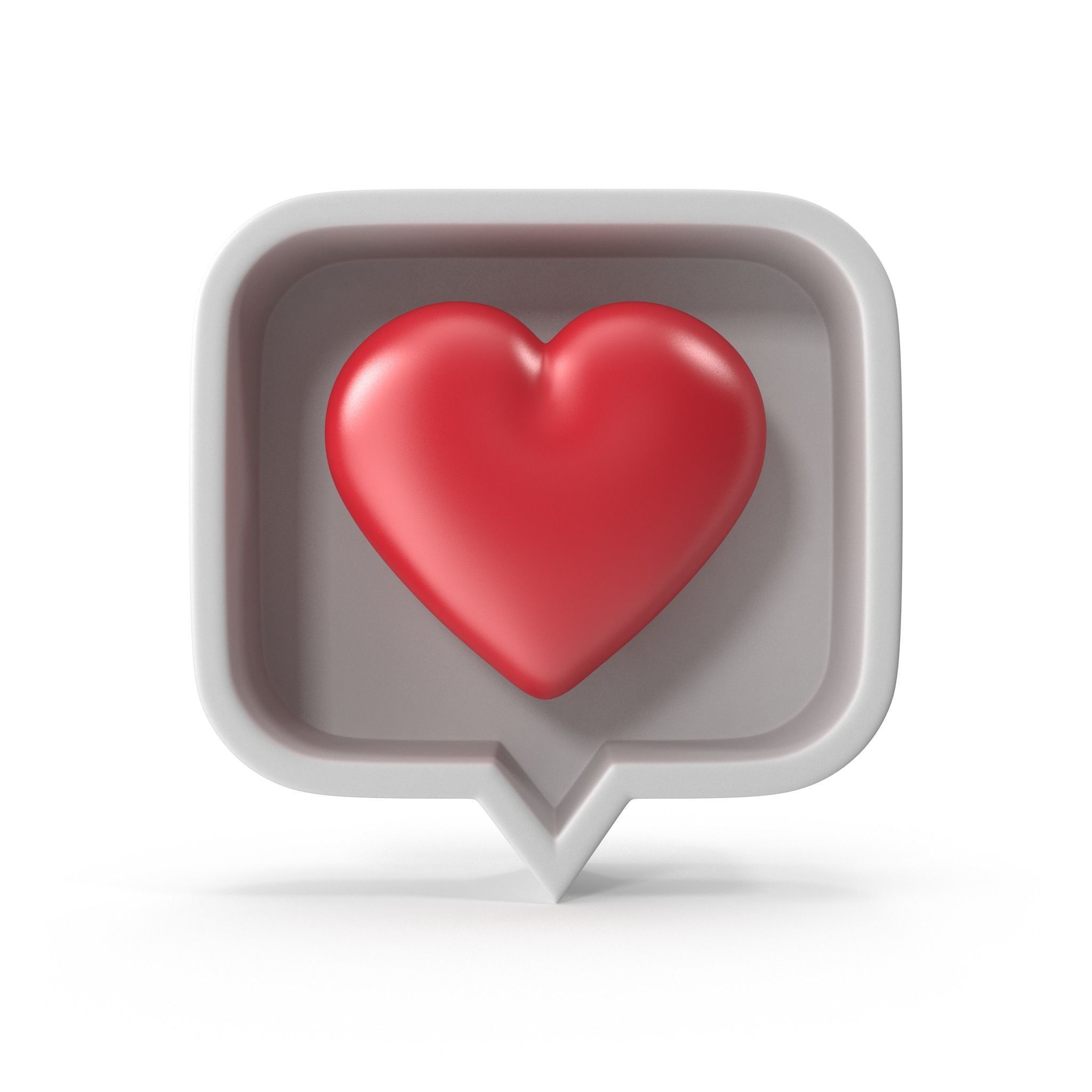 Like Heart Cartoon Low-poly 3D model_13