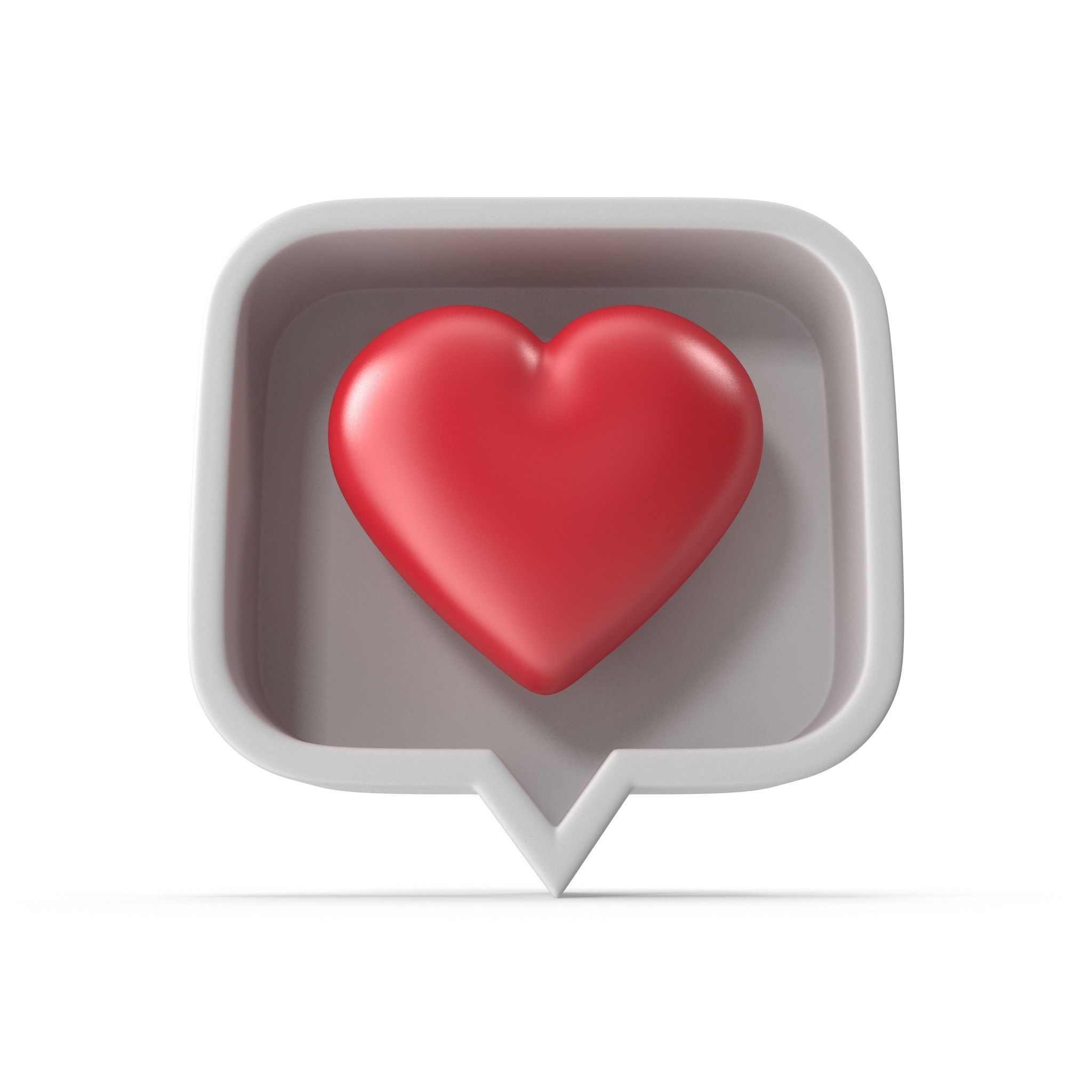 Like Heart Cartoon Low-poly 3D model_16
