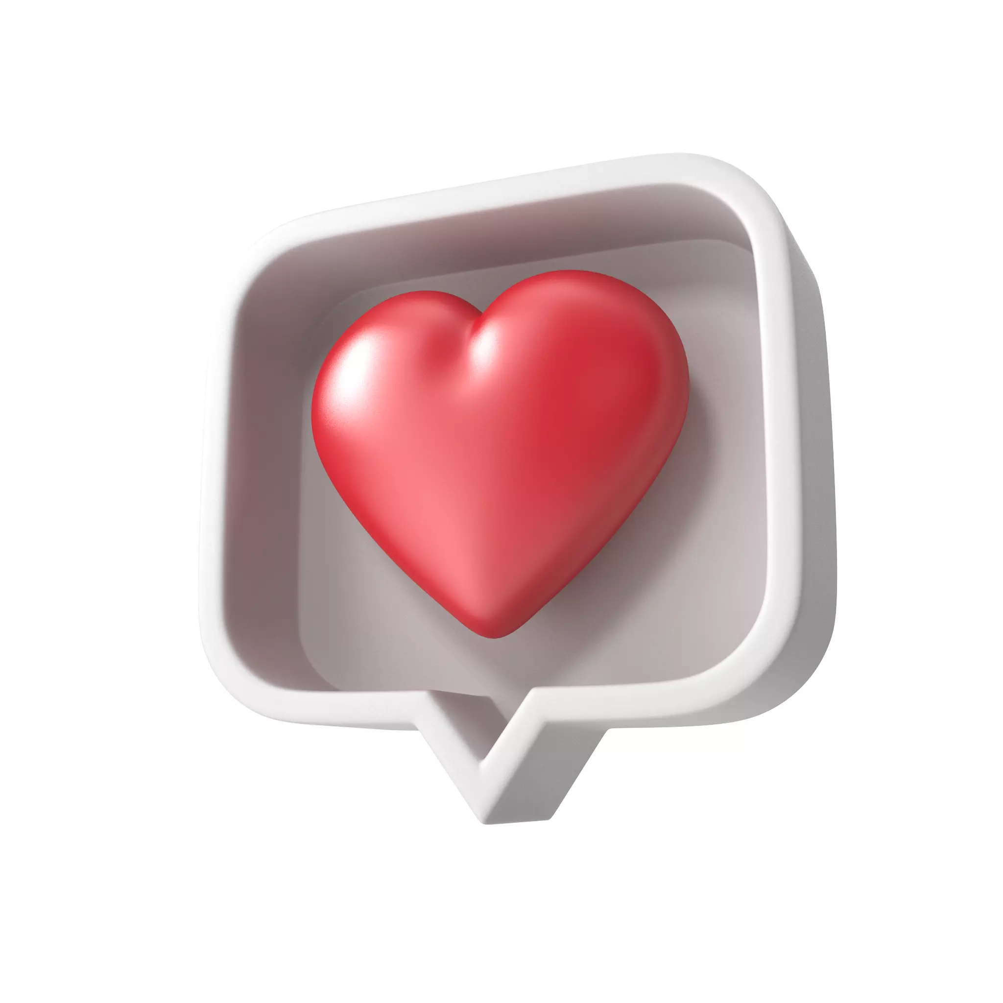 Like Heart Cartoon Low-poly 3D model_0