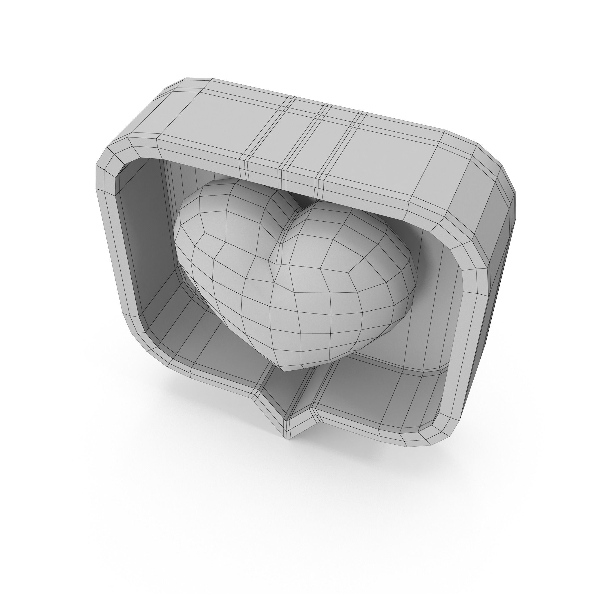 Like Heart Cartoon Low-poly 3D model_21