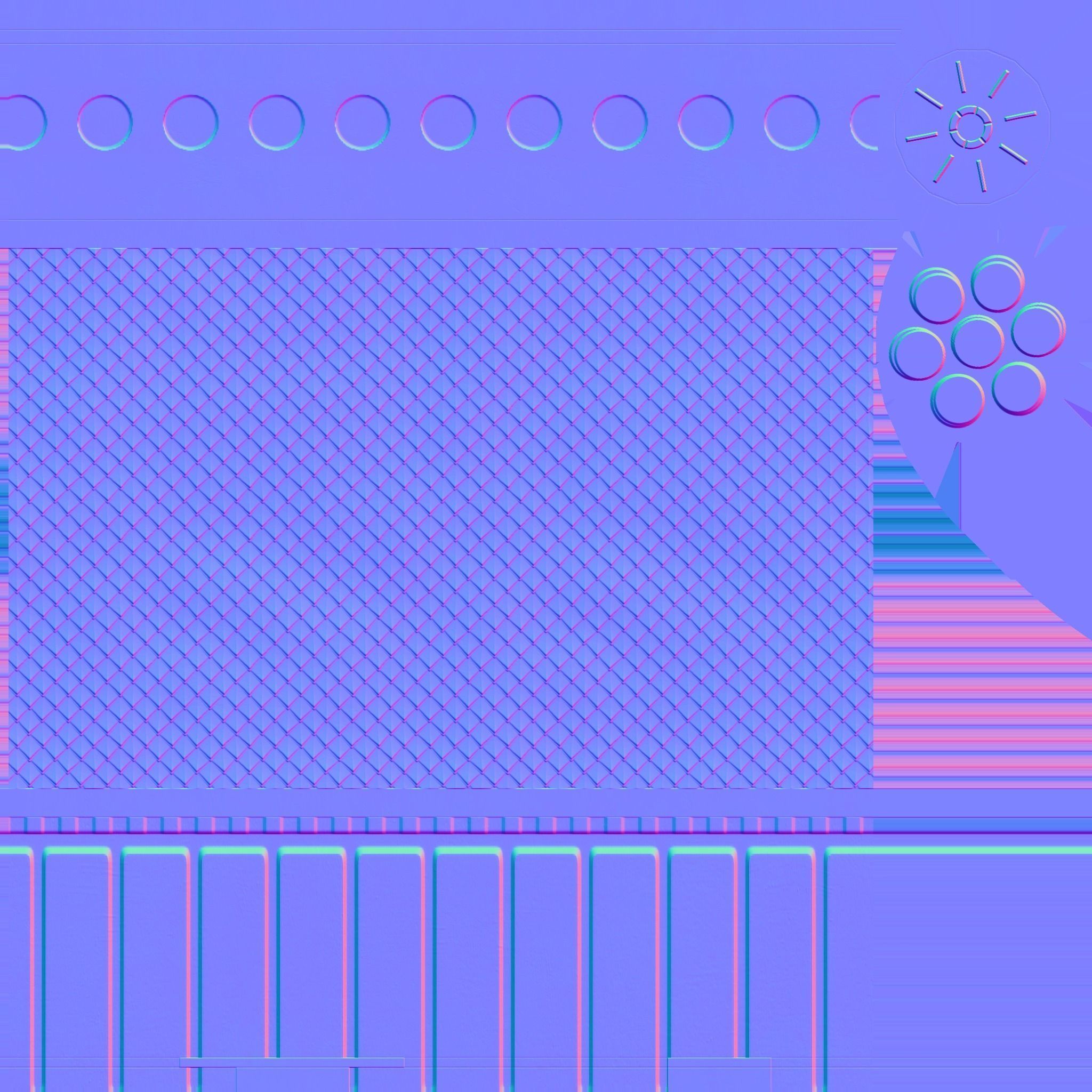 Led Torch Hand Lamp Black Steel AR VR PBR Low-poly 3D model_16