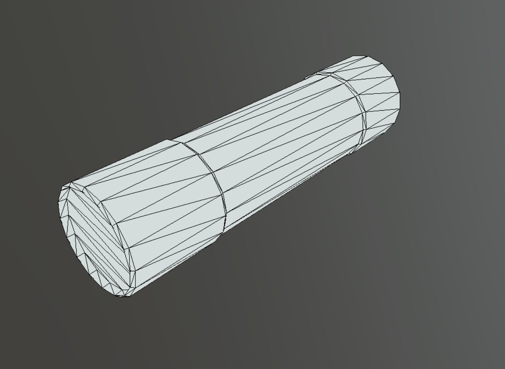 Led Torch Hand Lamp Black Steel AR VR PBR Low-poly 3D model_8