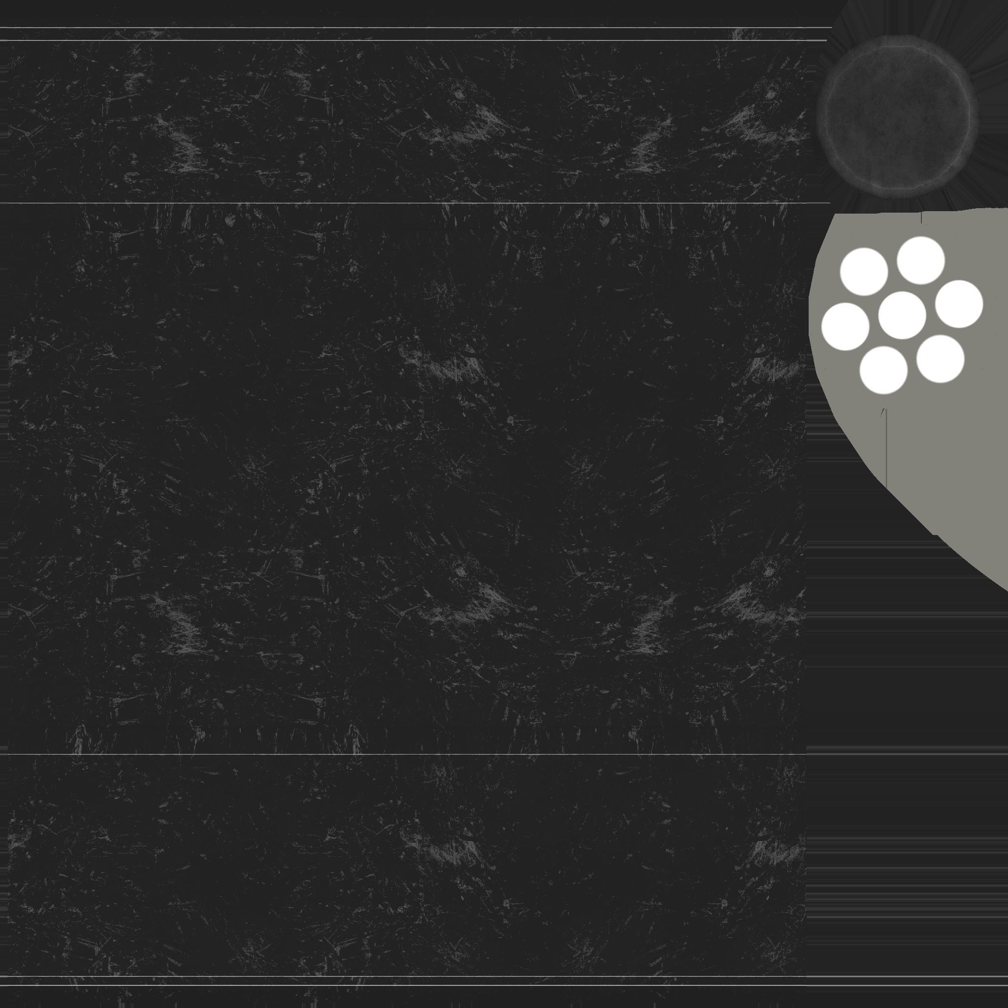 Led Torch Hand Lamp Black Steel AR VR PBR Low-poly 3D model_12