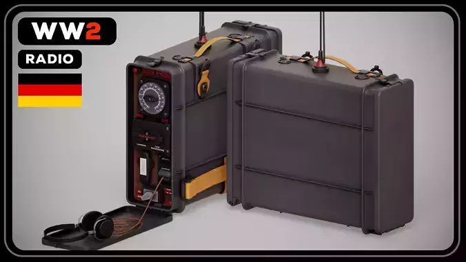 Feldfunksprecher f  GERMANY WW2 FIELD RADIO Low-poly 3D model