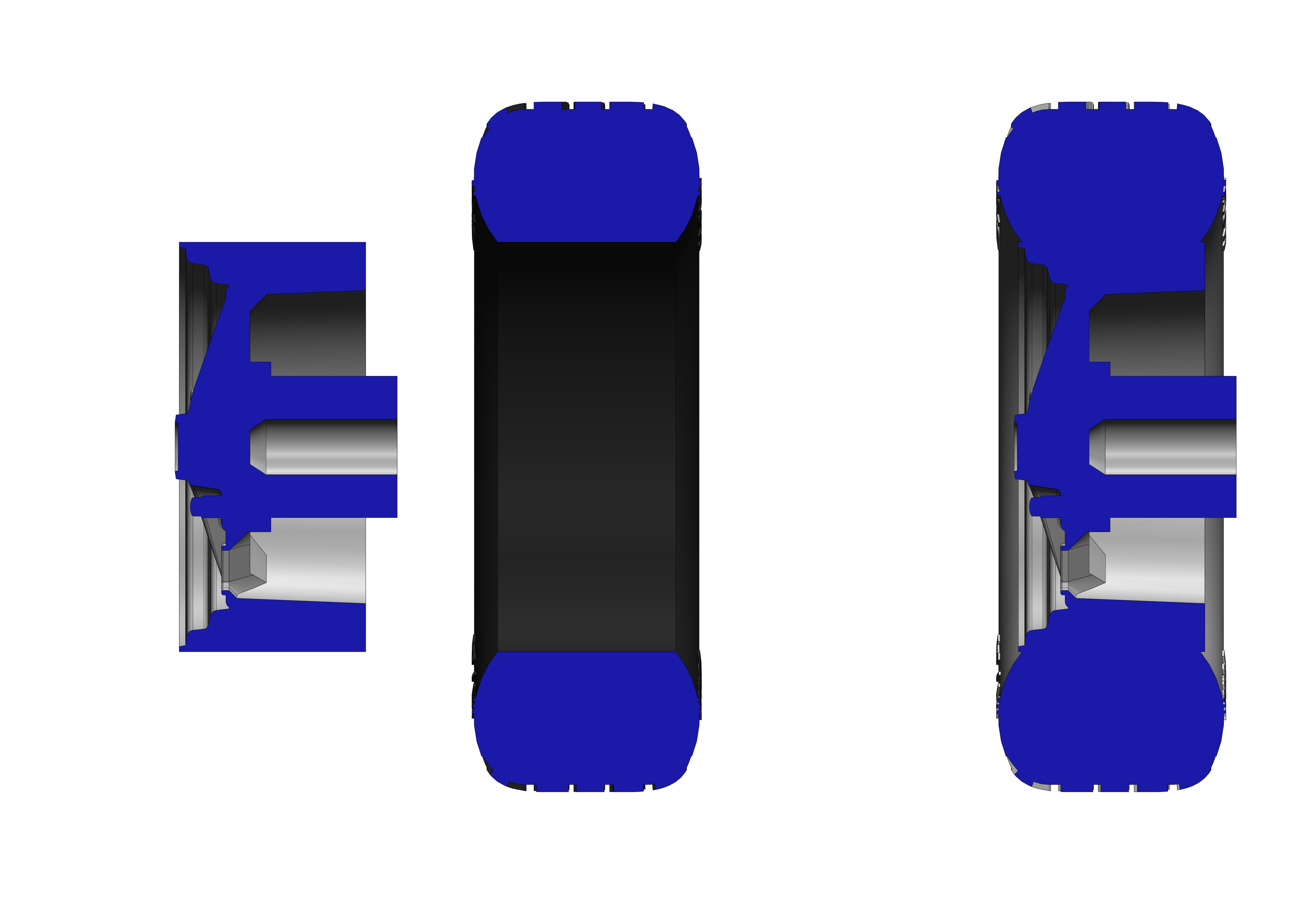 Wheels for scale model of Mercury 1969-70 3D print model_1
