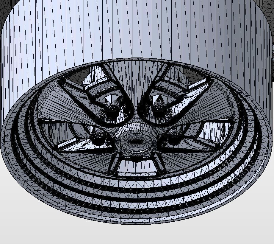 Wheels for scale model of Mercury 1969-70 3D print model_8