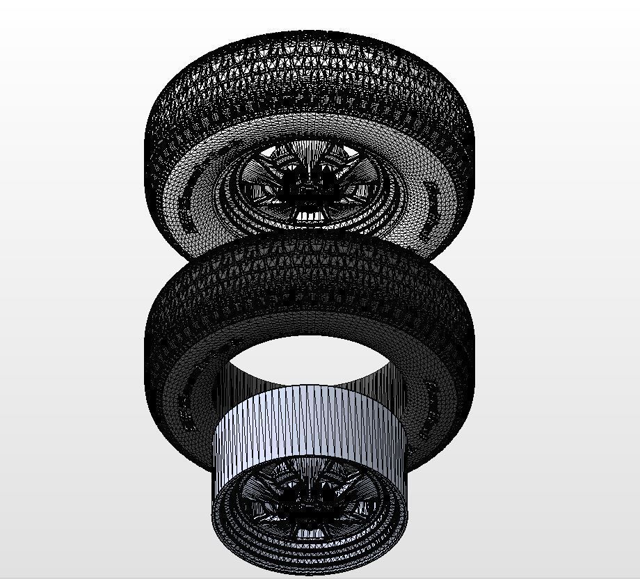 Wheels for scale model of Mercury 1969-70 3D print model_7