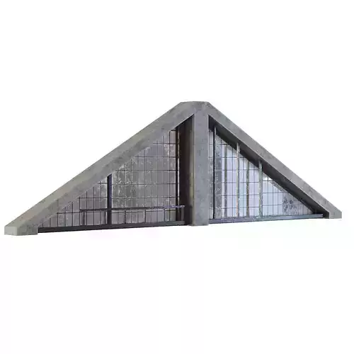 Factory Front Wall Triangle with Windows