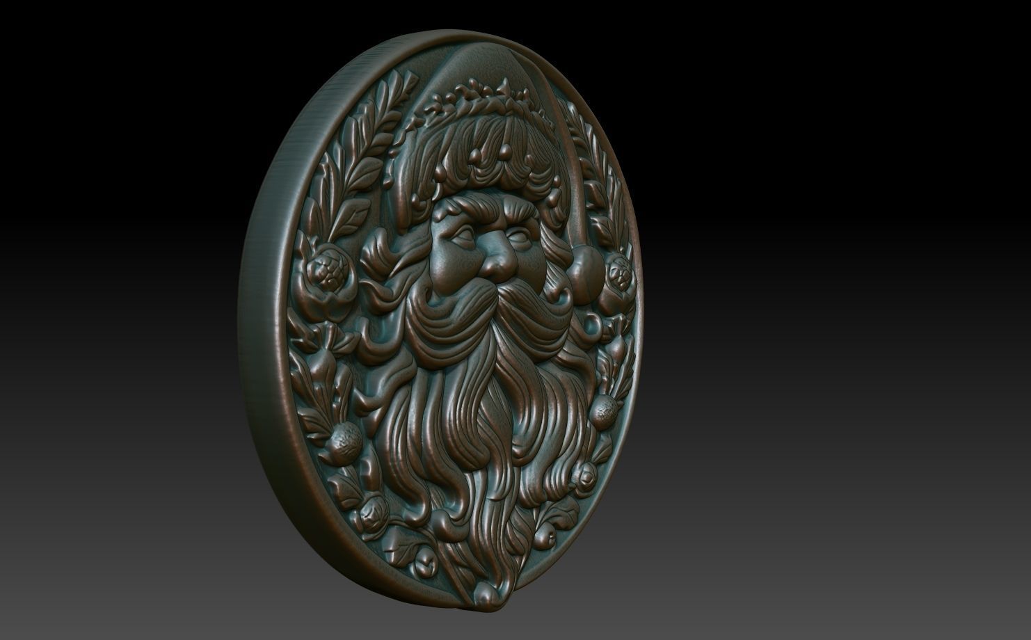 Santa Claus basrelief 04 240718 3D print model_2