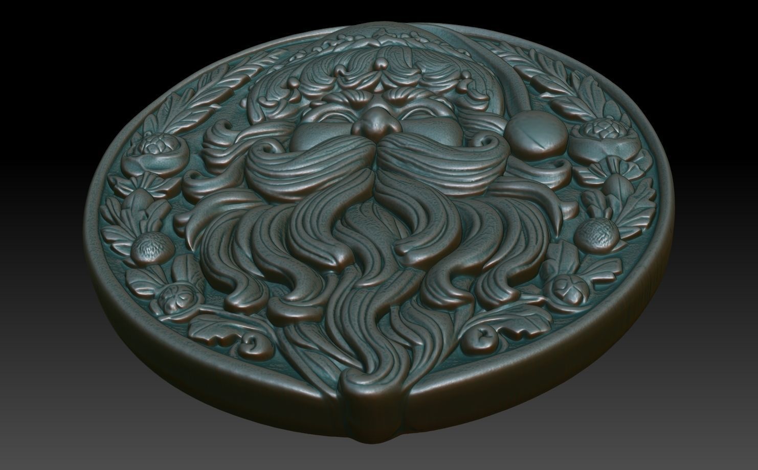 Santa Claus basrelief 04 240718 3D print model_4