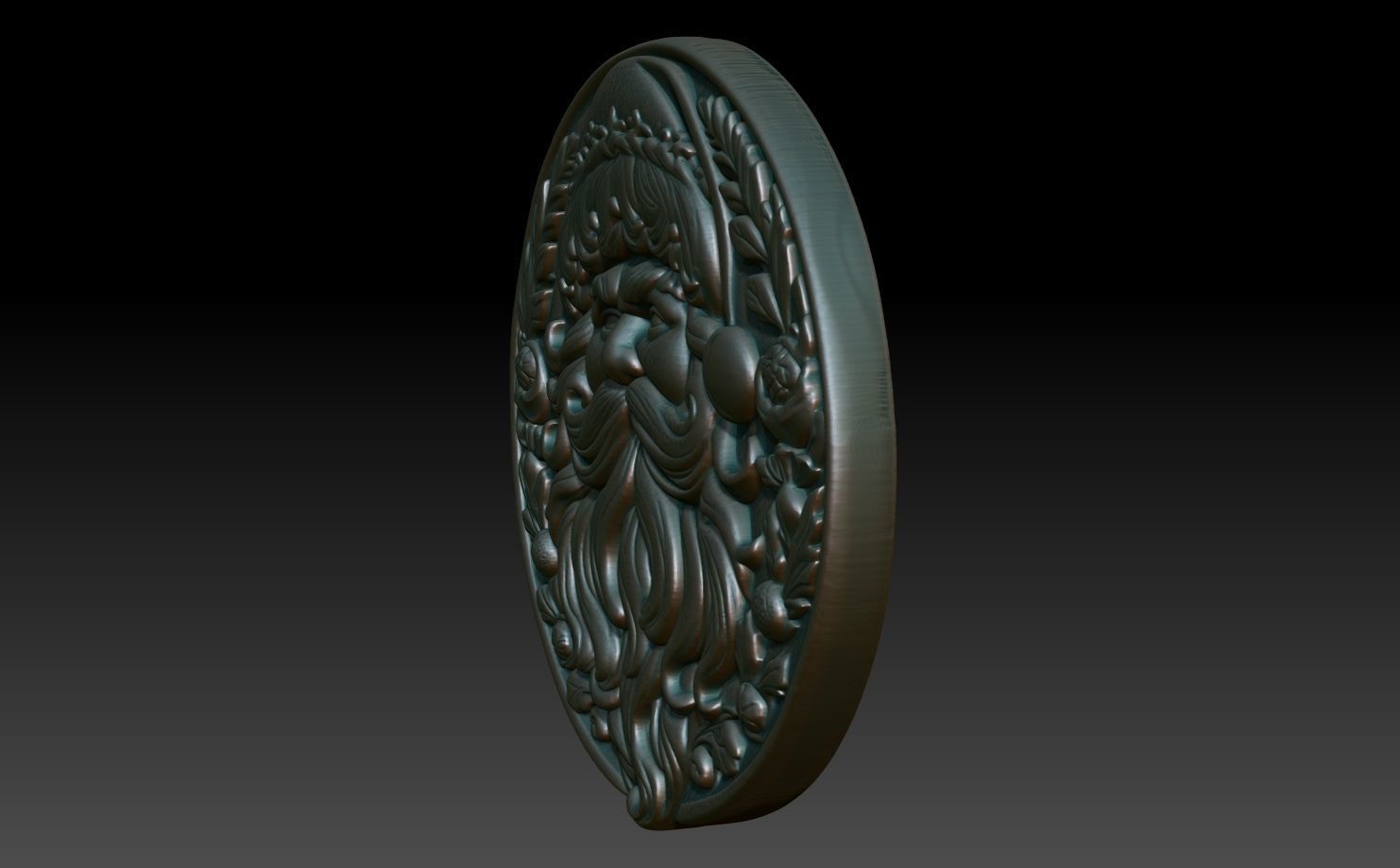 Santa Claus basrelief 04 240718 3D print model_1