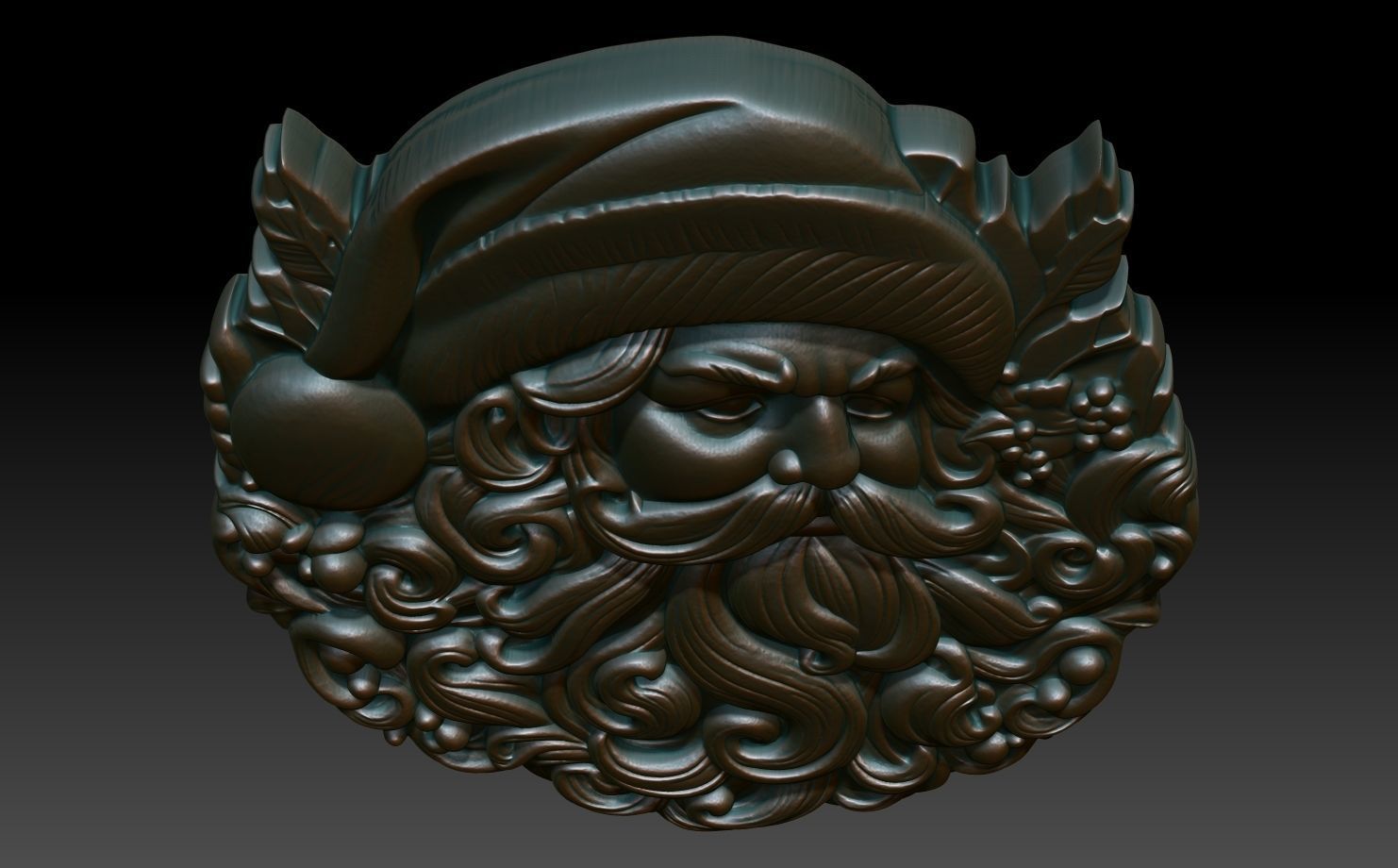 Santa Claus basrelief 03 240718 3D print model_3