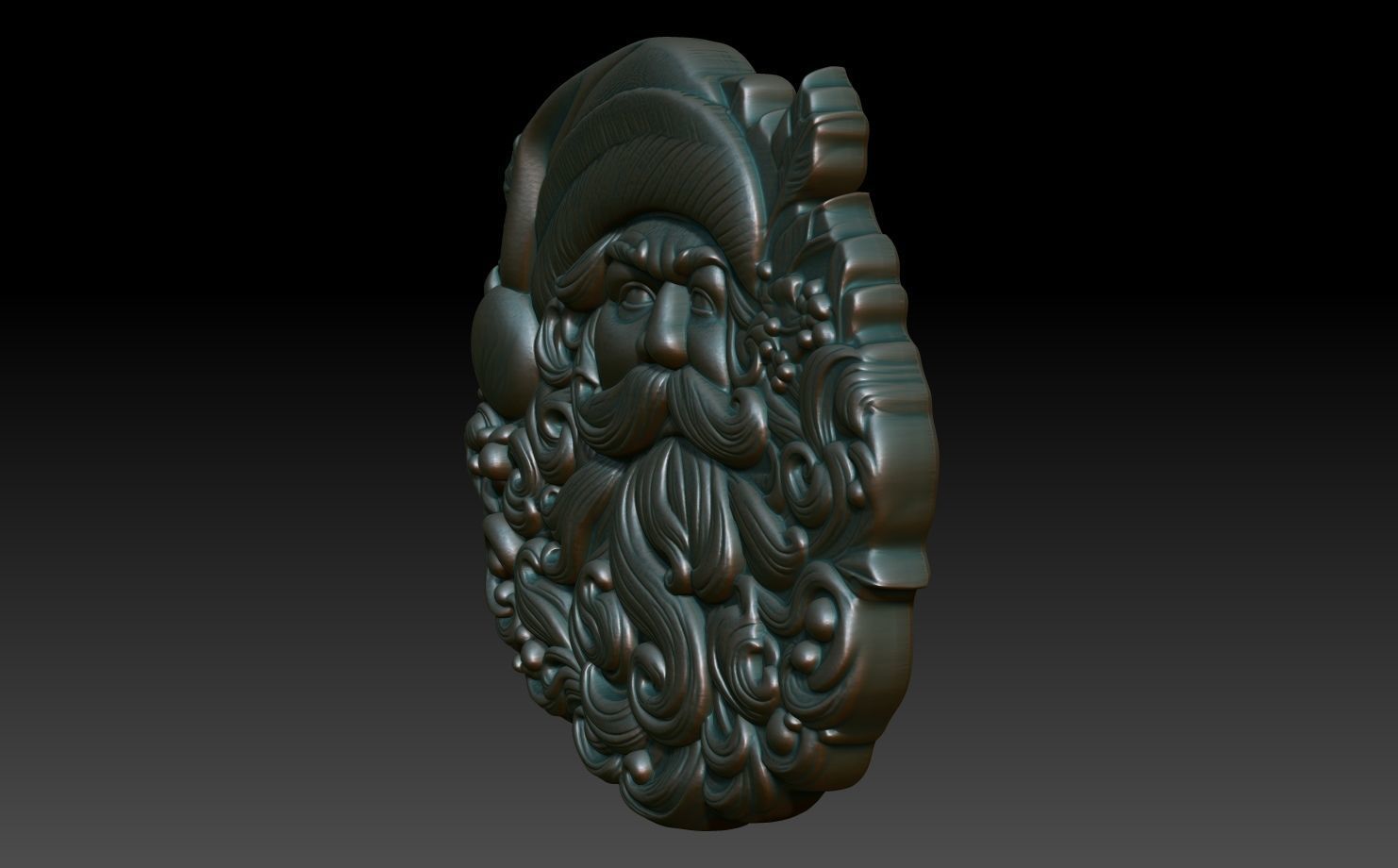 Santa Claus basrelief 03 240718 3D print model_1
