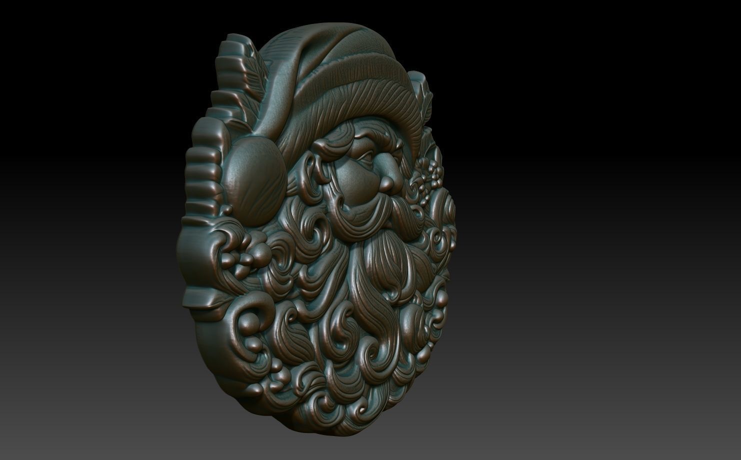 Santa Claus basrelief 03 240718 3D print model_2